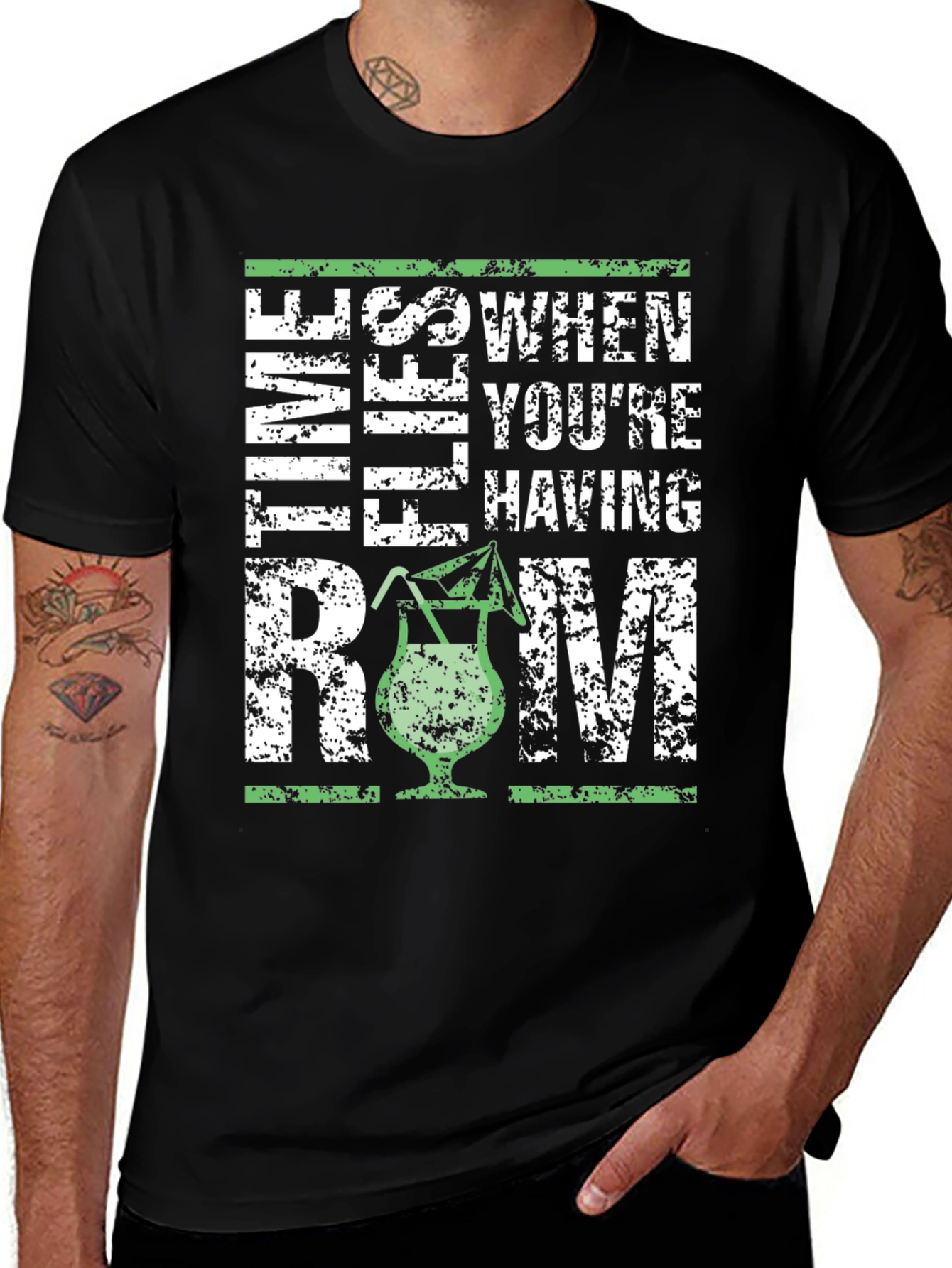 Its Always Rum Time Mens Graphic Tee