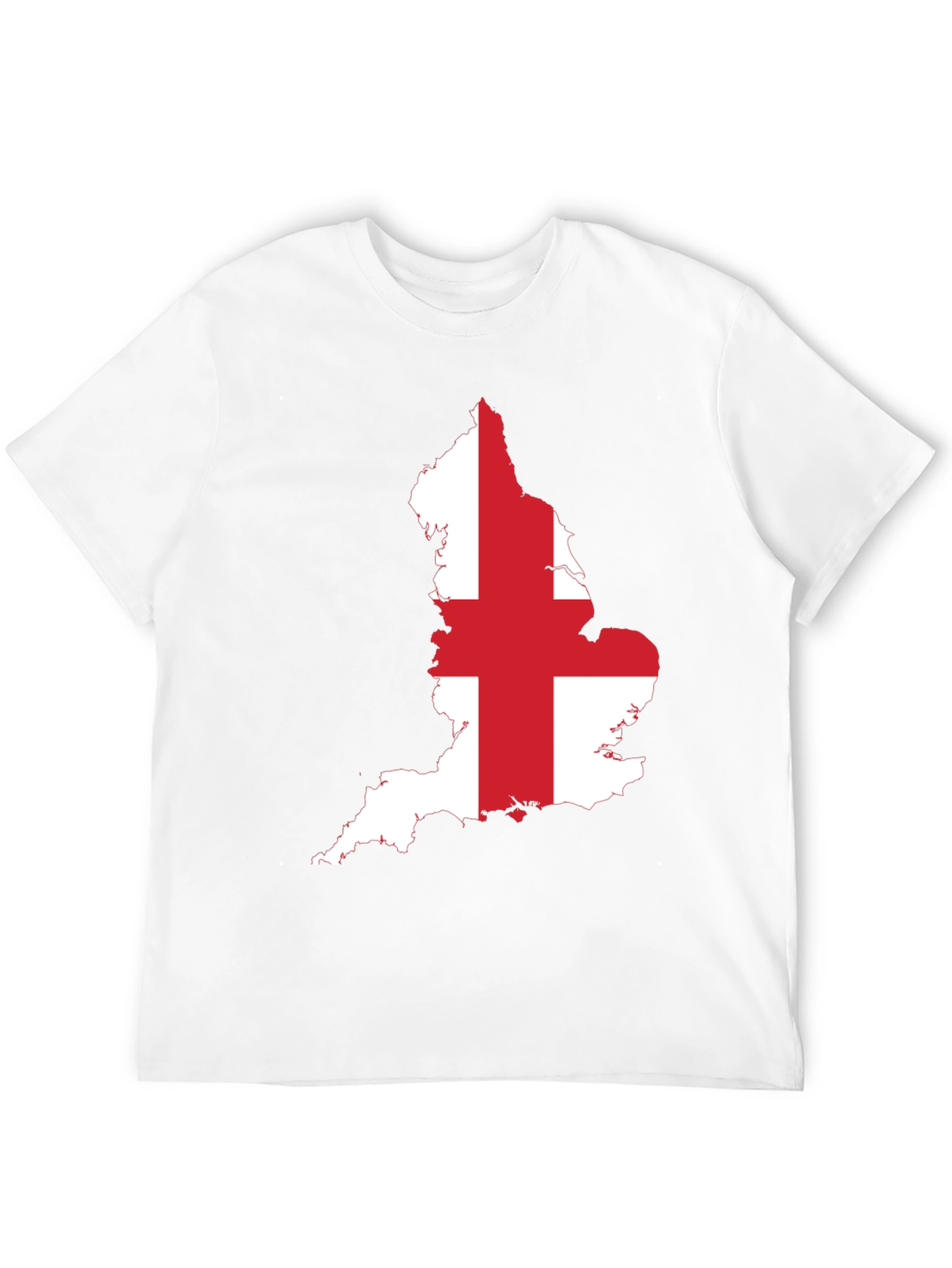 England Flag Map Graphic Tee - Black Cotton T-Shirt