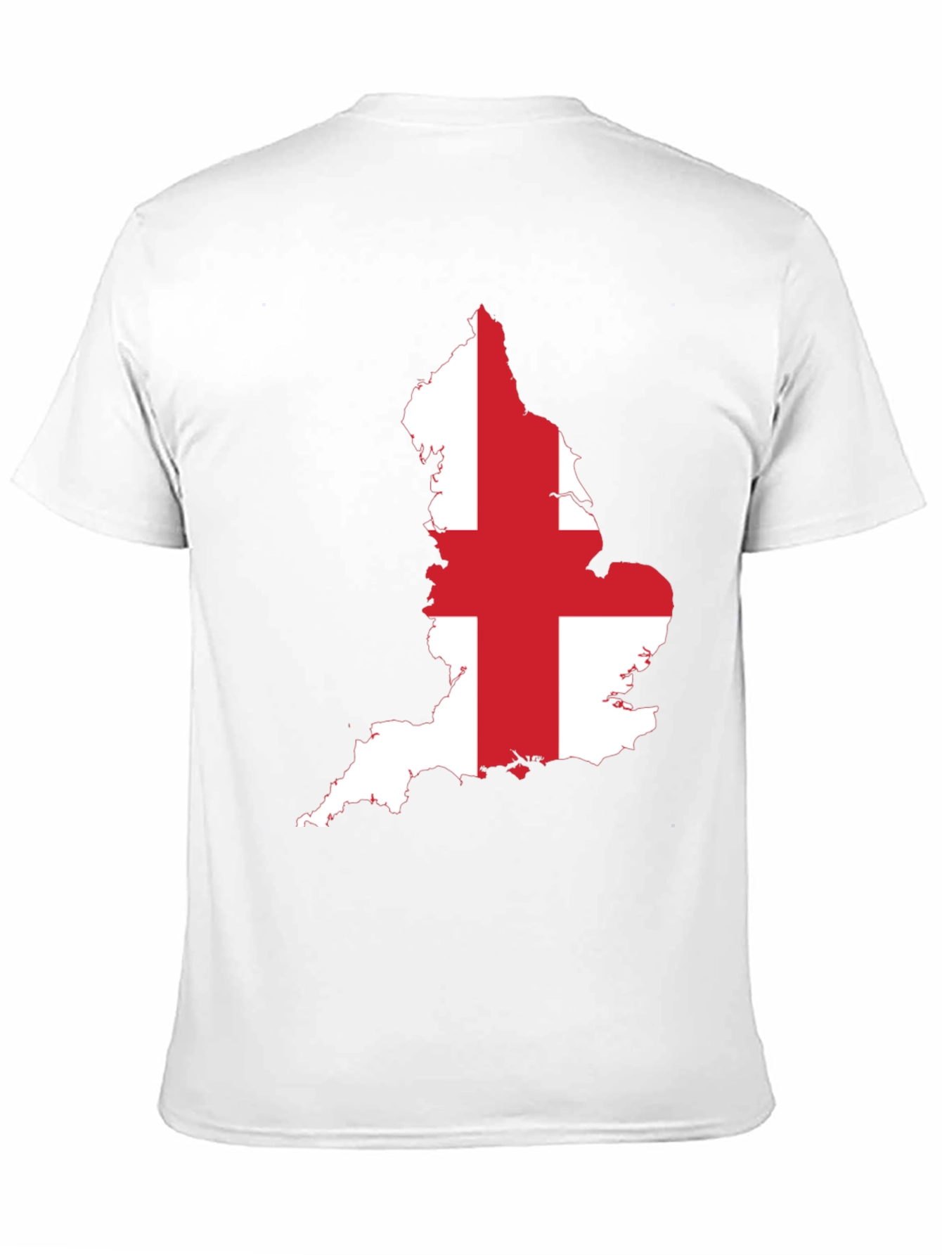 England Flag Map Graphic Tee - Black Cotton T-Shirt