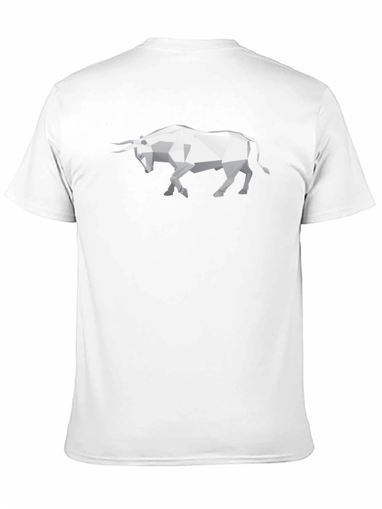 Geometric Bull Graphic Tee - Stylish Black T-Shirt