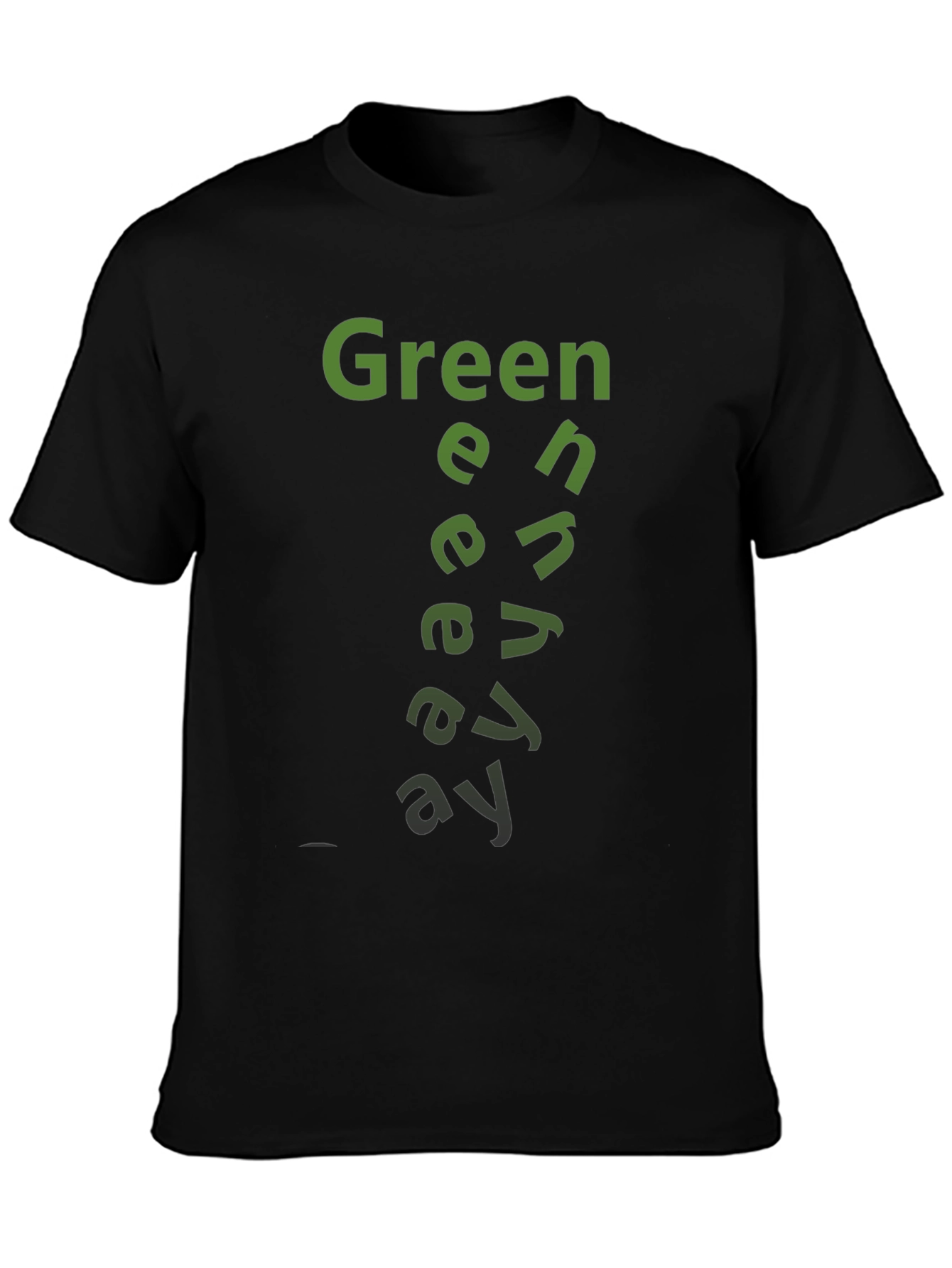 Green Energy T-Shirt - Black Cotton Tee