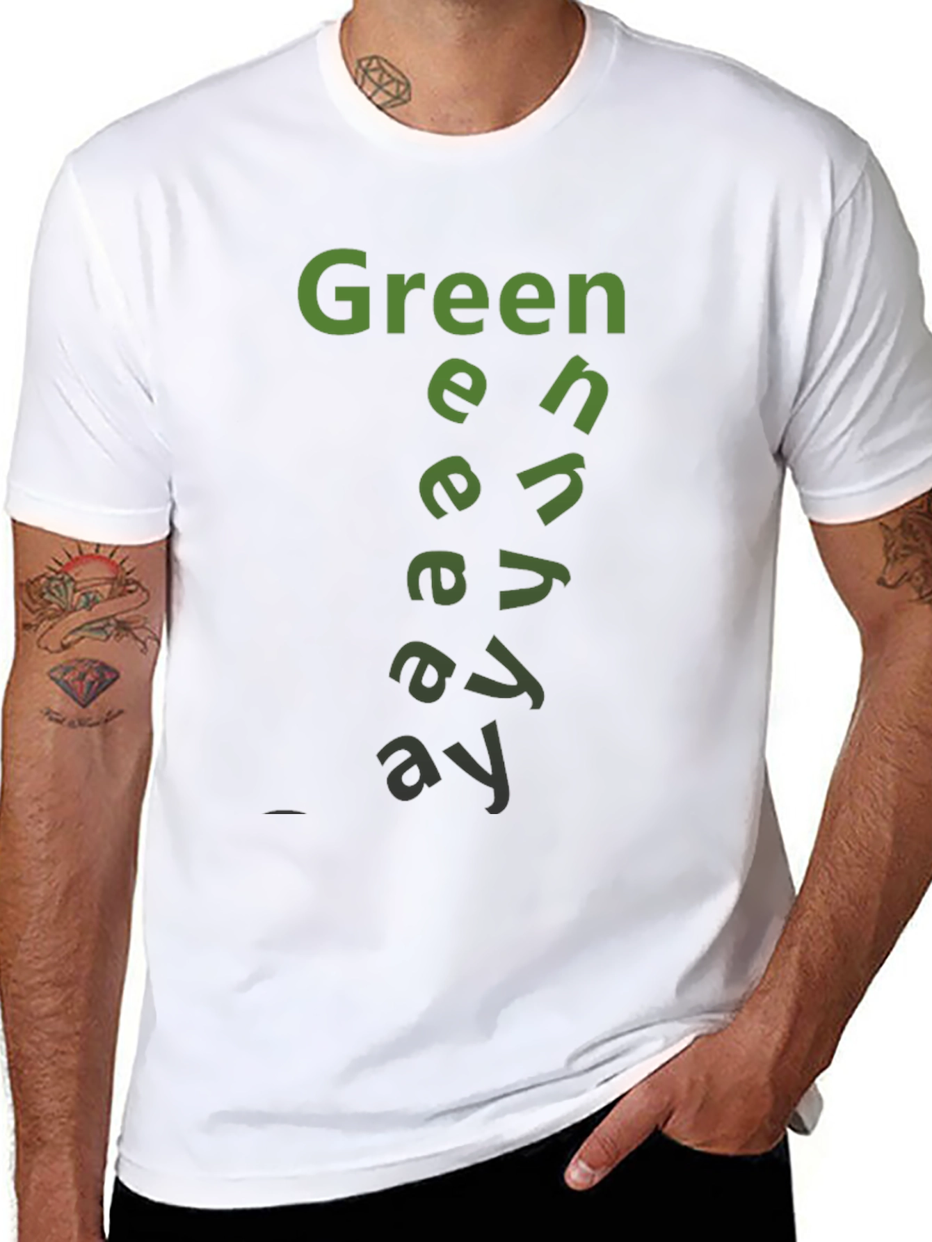 Green Energy T-Shirt - Black Cotton Tee