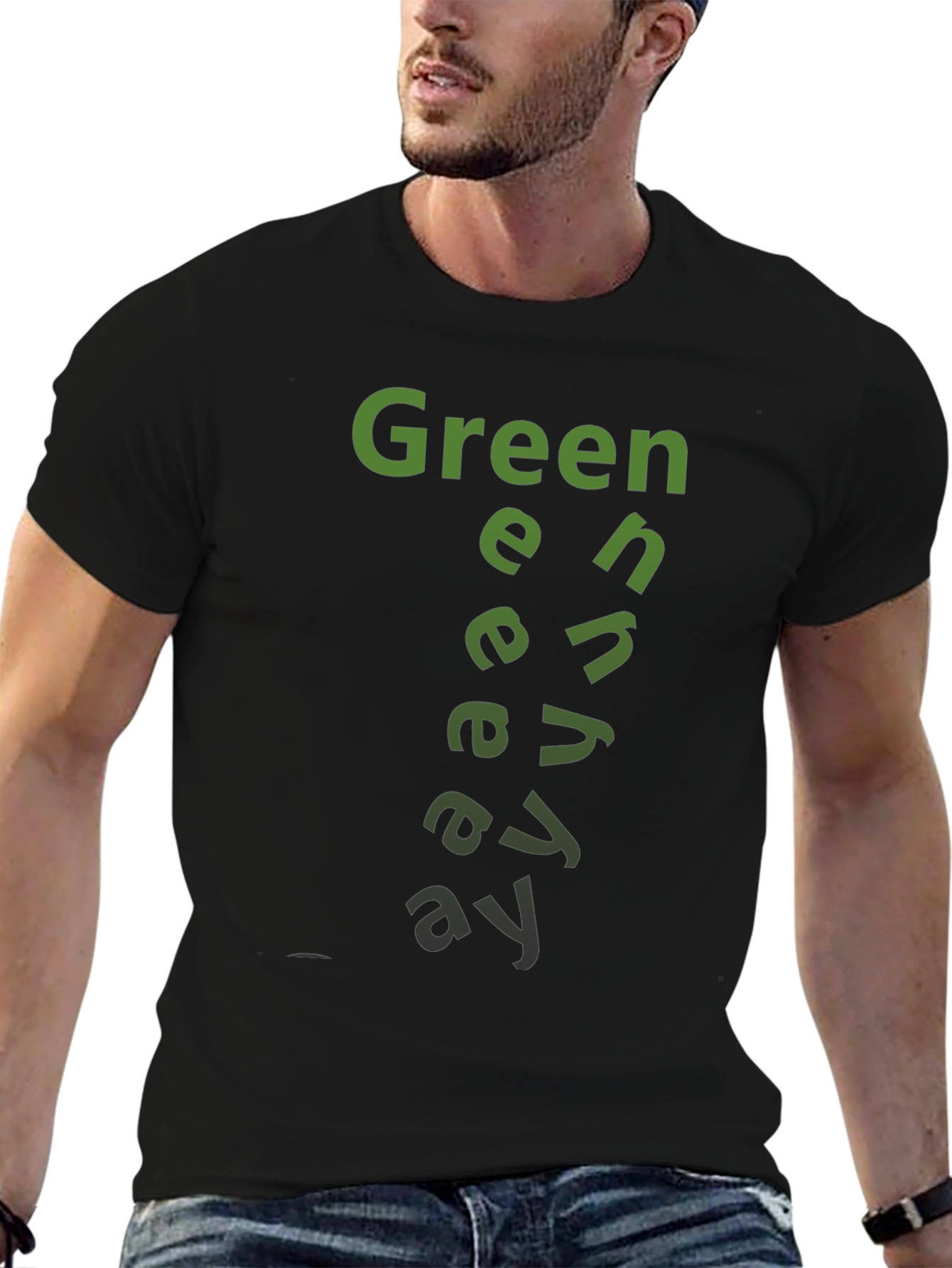 Green Energy T-Shirt - Black Cotton Tee