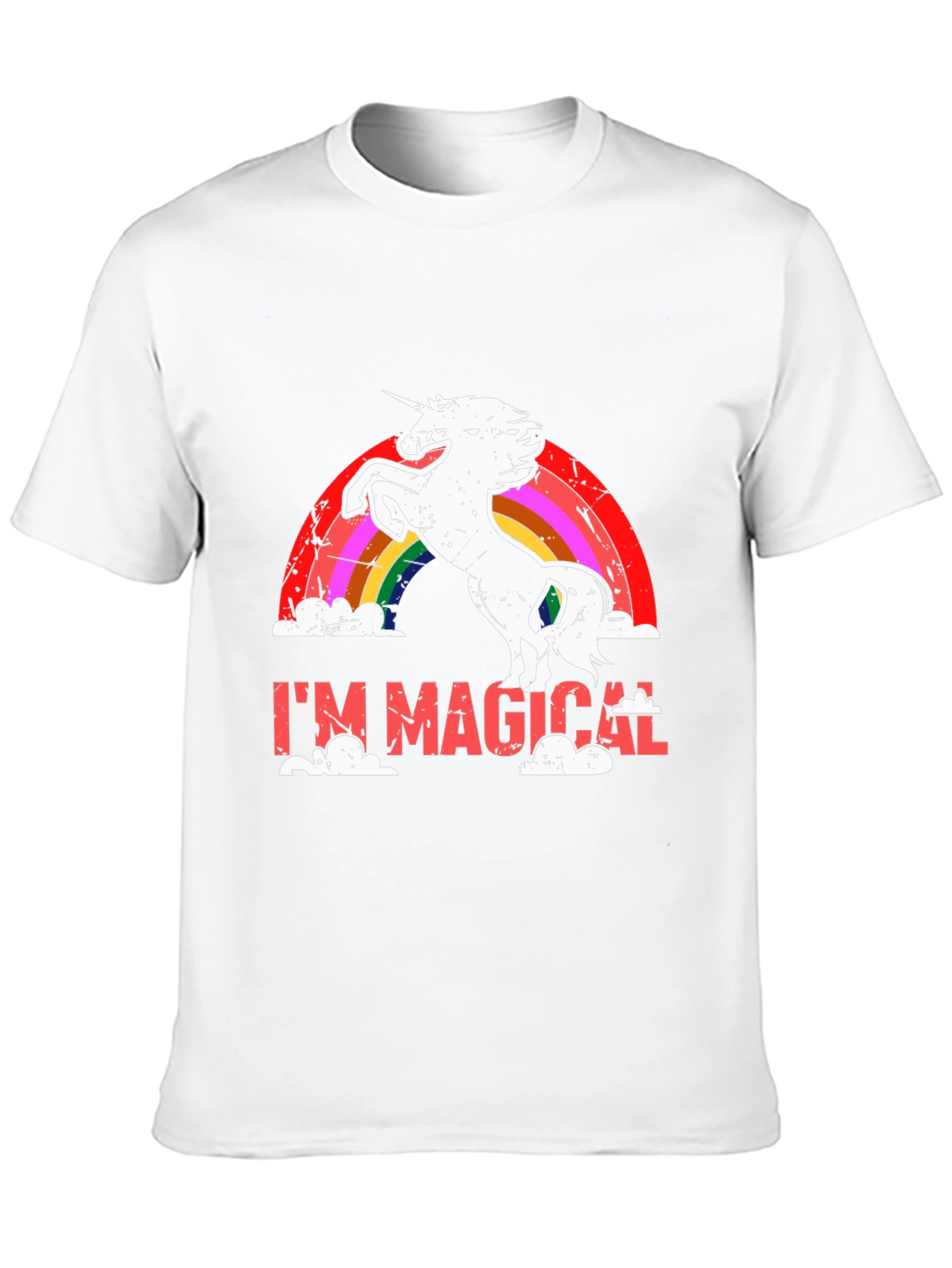Im Magical Unicorn Rainbow Black T-Shirt