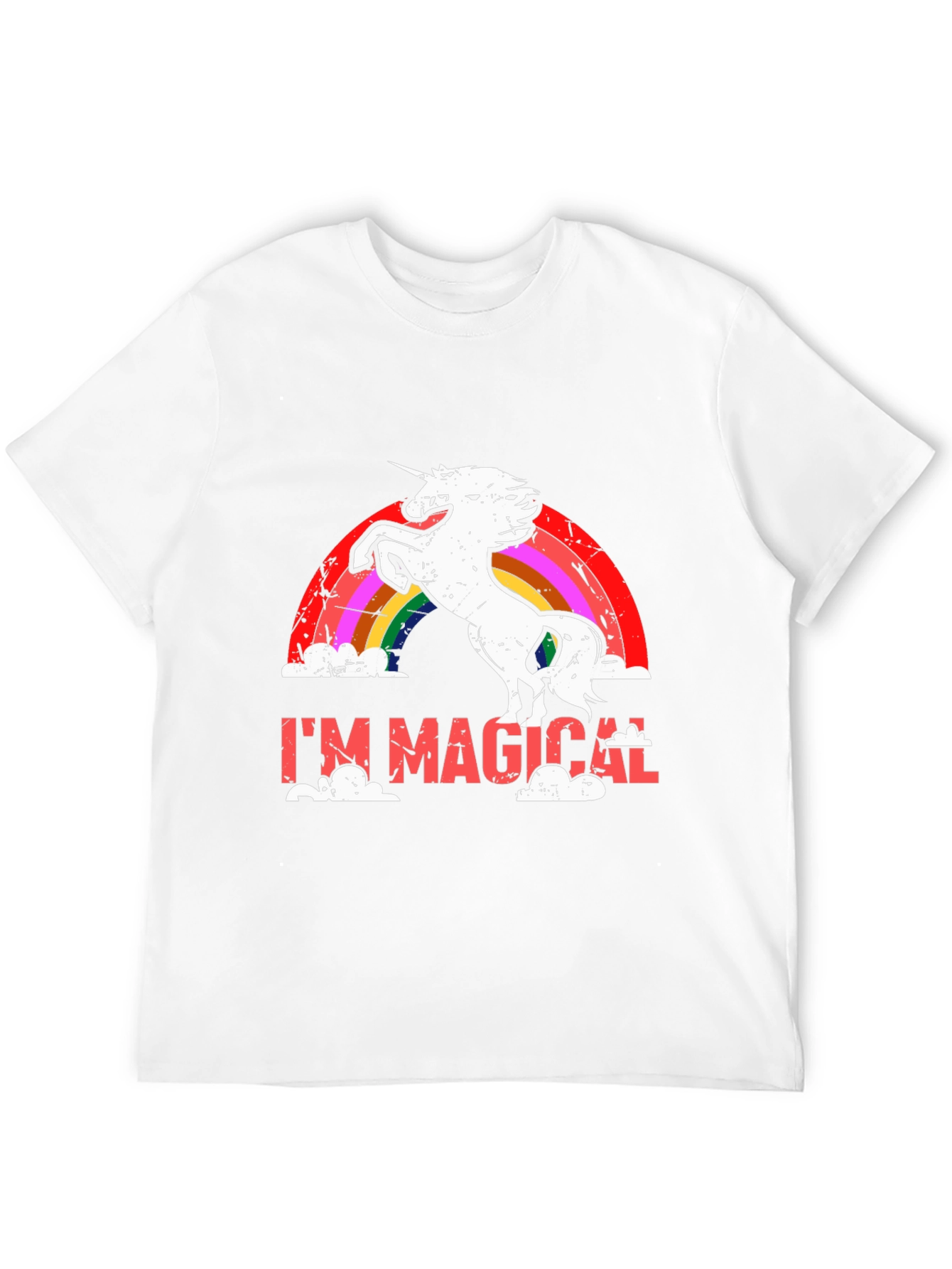 Im Magical Unicorn Rainbow Black T-Shirt