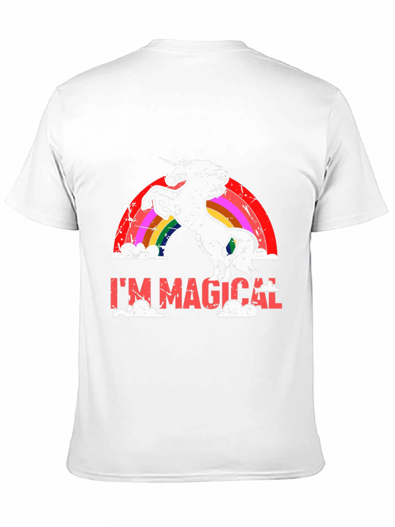 Im Magical Unicorn Rainbow Black T-Shirt