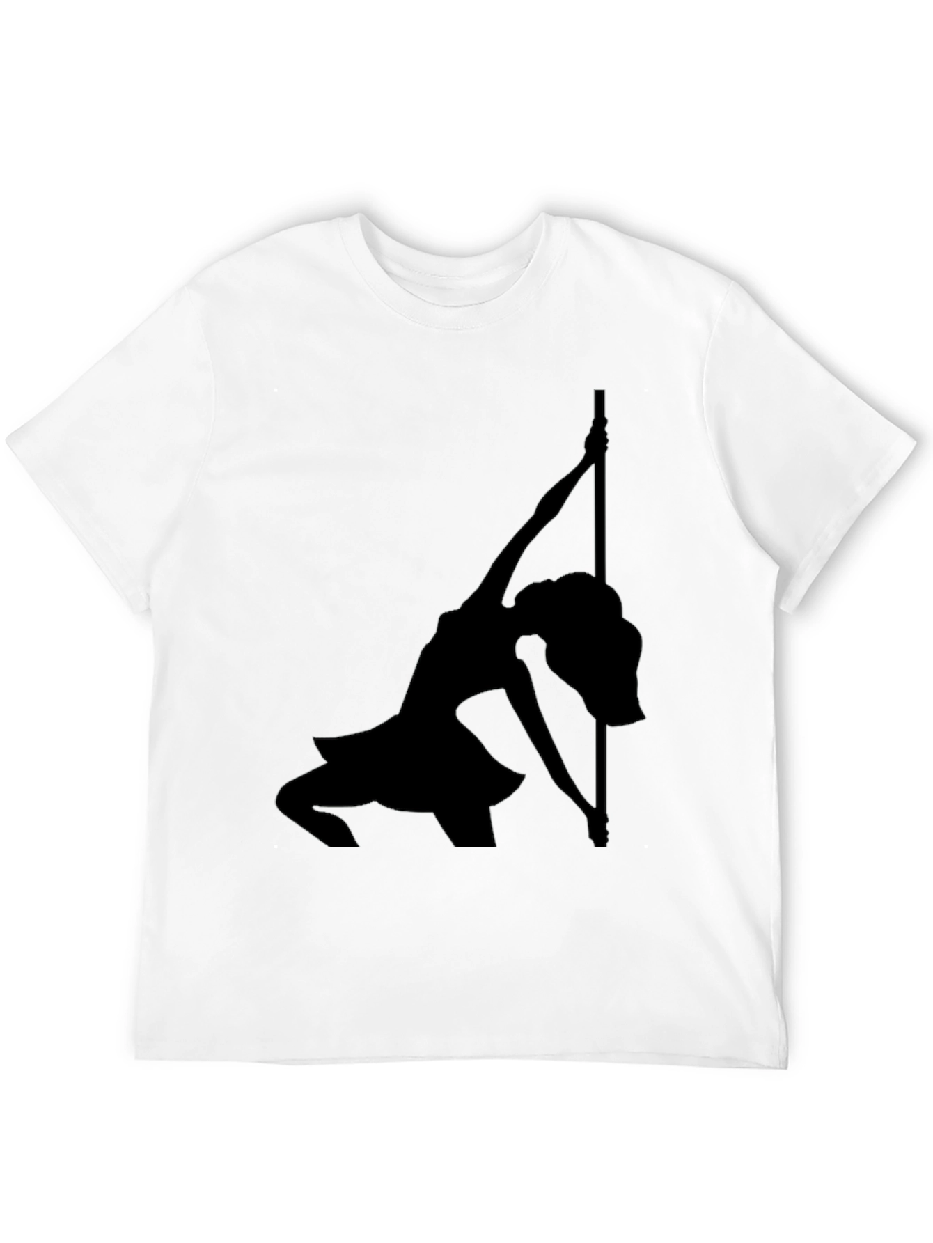 Pole Dancer Graphic Tee - Black Cotton T-Shirt