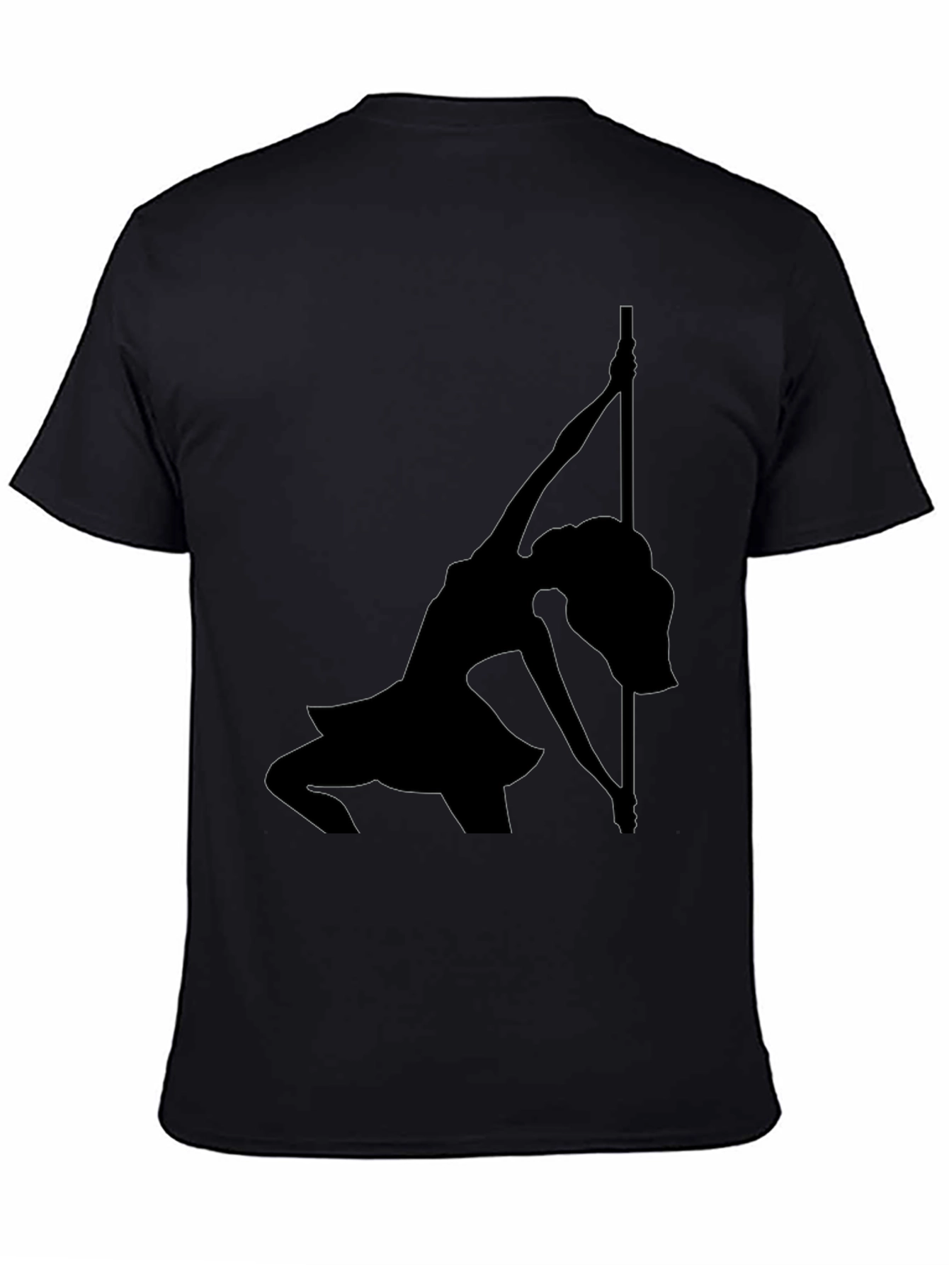 Pole Dancer Graphic Tee - Black Cotton T-Shirt