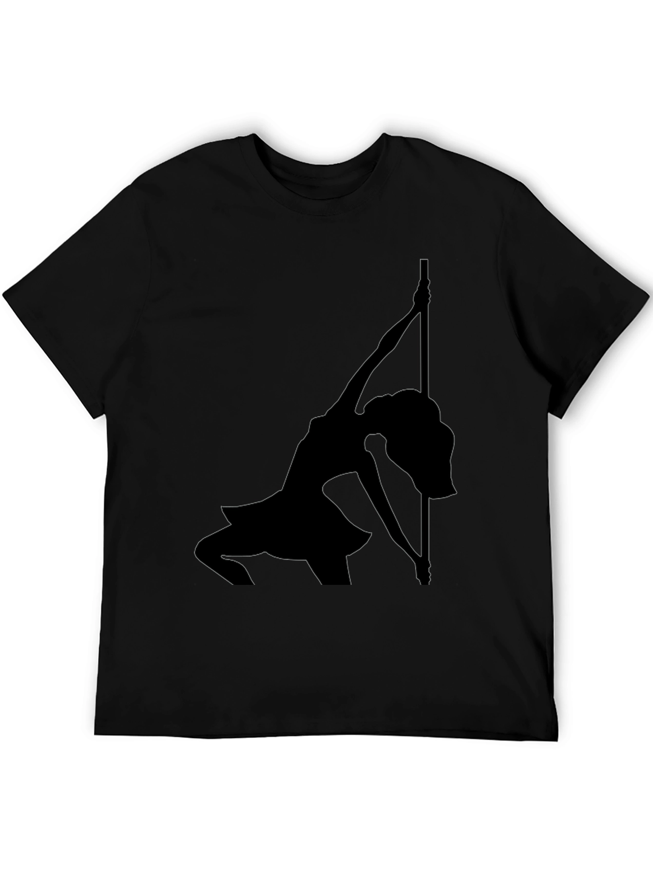 Pole Dancer Graphic Tee - Black Cotton T-Shirt