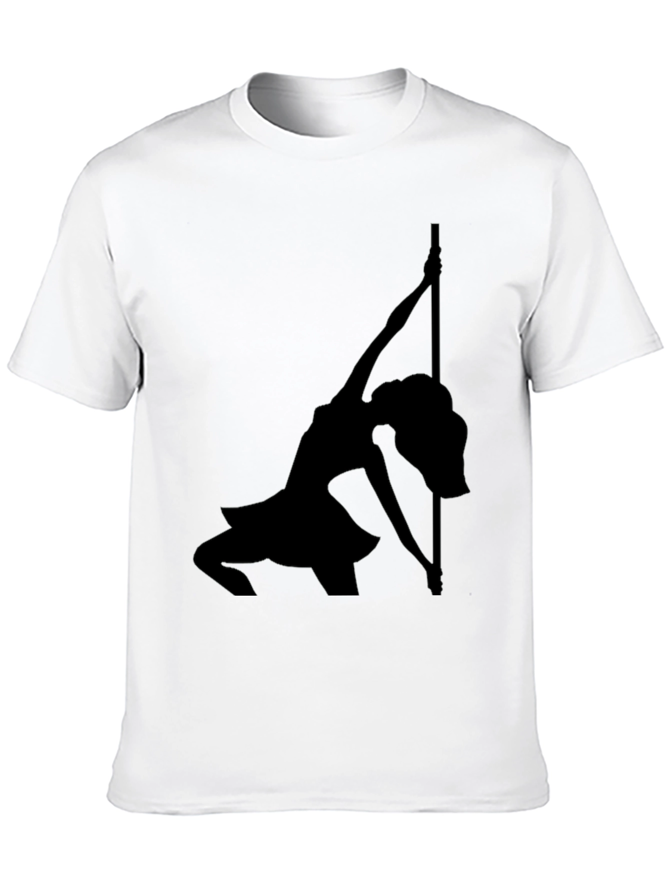 Pole Dancer Graphic Tee - Black Cotton T-Shirt