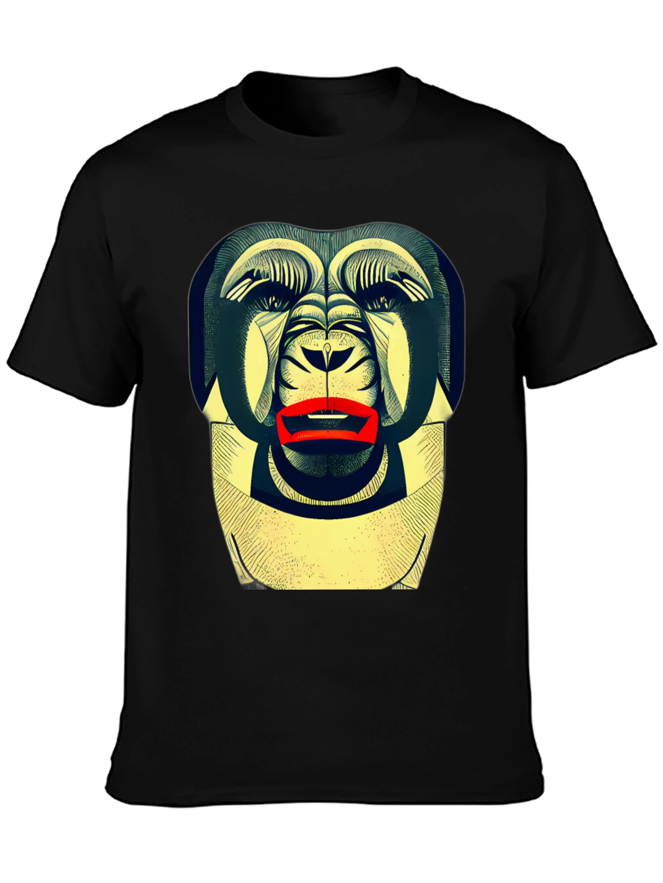 Abstract Gorilla Graphic Tee - Modern Streetwear Style