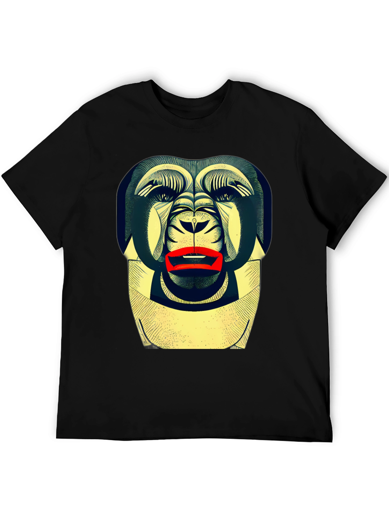 Abstract Gorilla Graphic Tee - Modern Streetwear Style