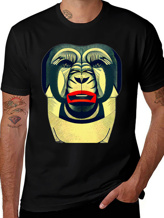Abstract Gorilla Graphic Tee - Modern Streetwear Style