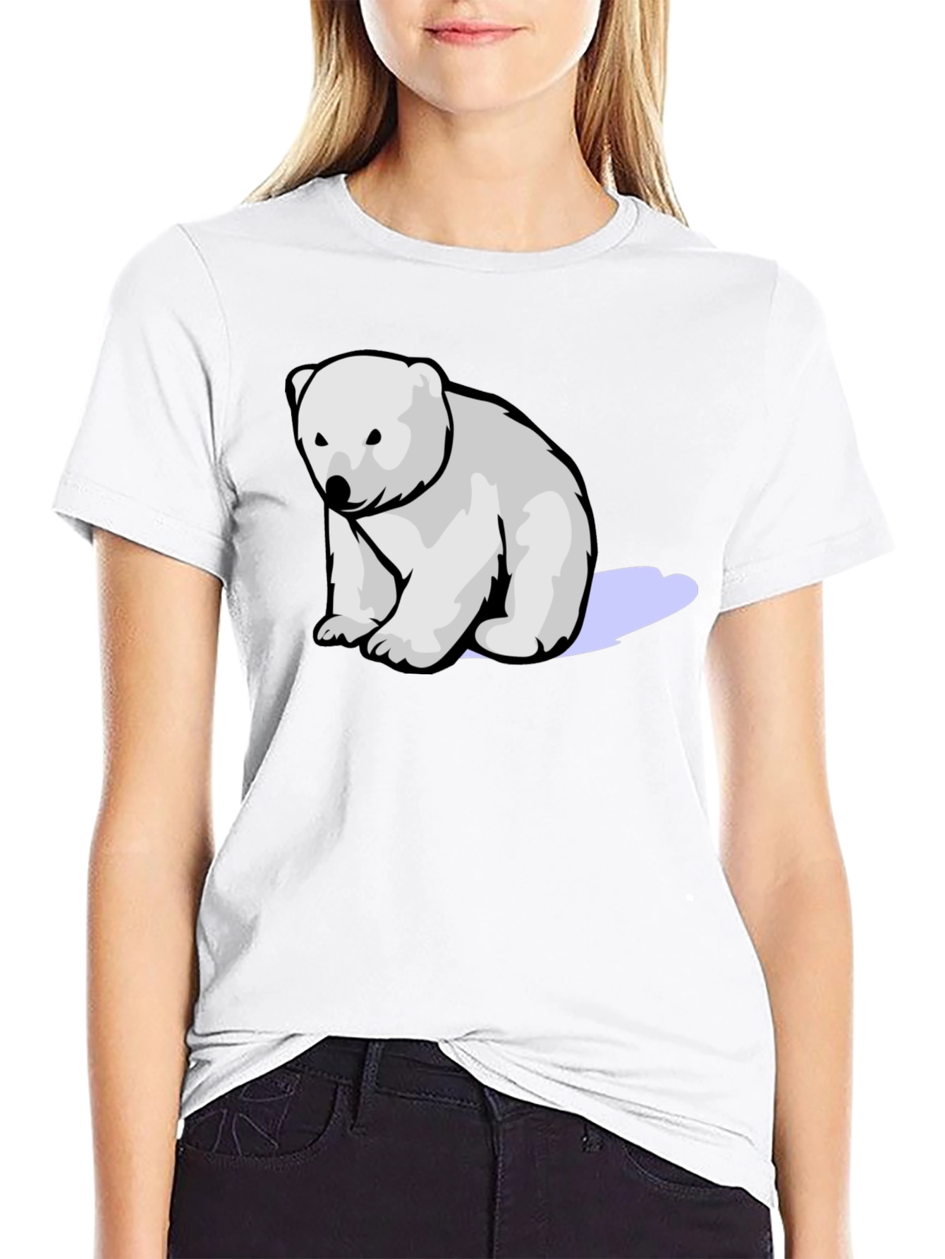 Polar Bear Graphic Tee - Soft Cotton Blend