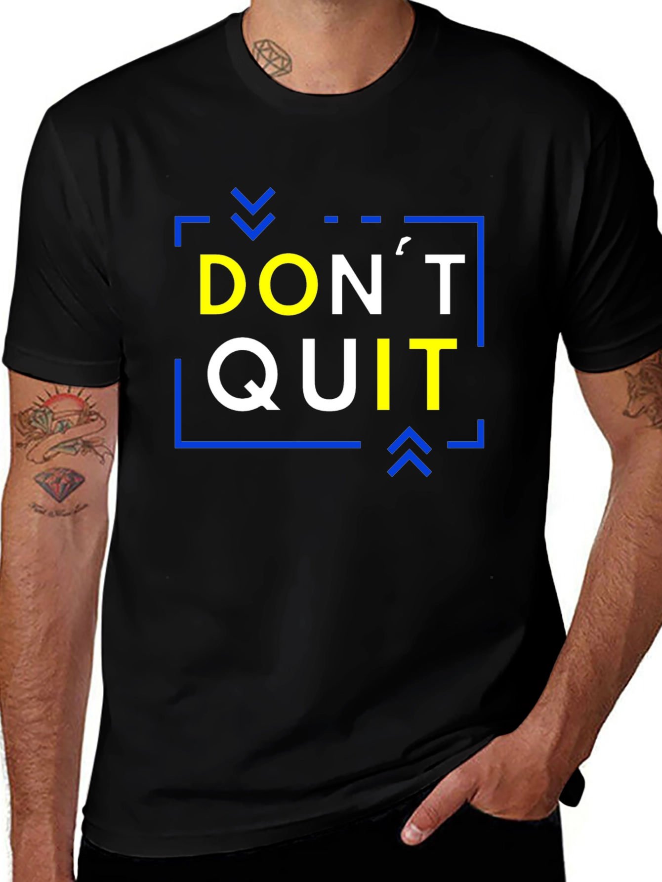 Dont Quit Motivation T-Shirt - Black