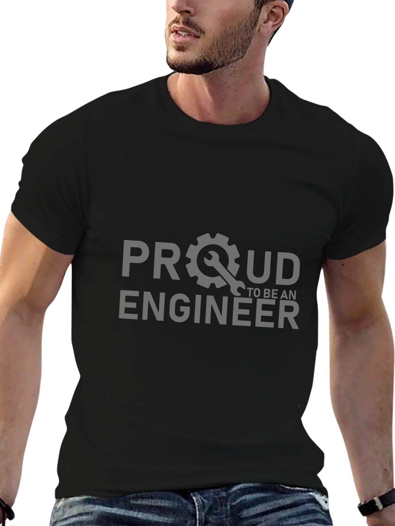 Proud Engineer Graphic T-Shirt - Black