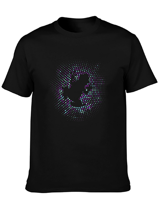 Abstract Dot Graphic Print T-Shirt - Casual Comfort