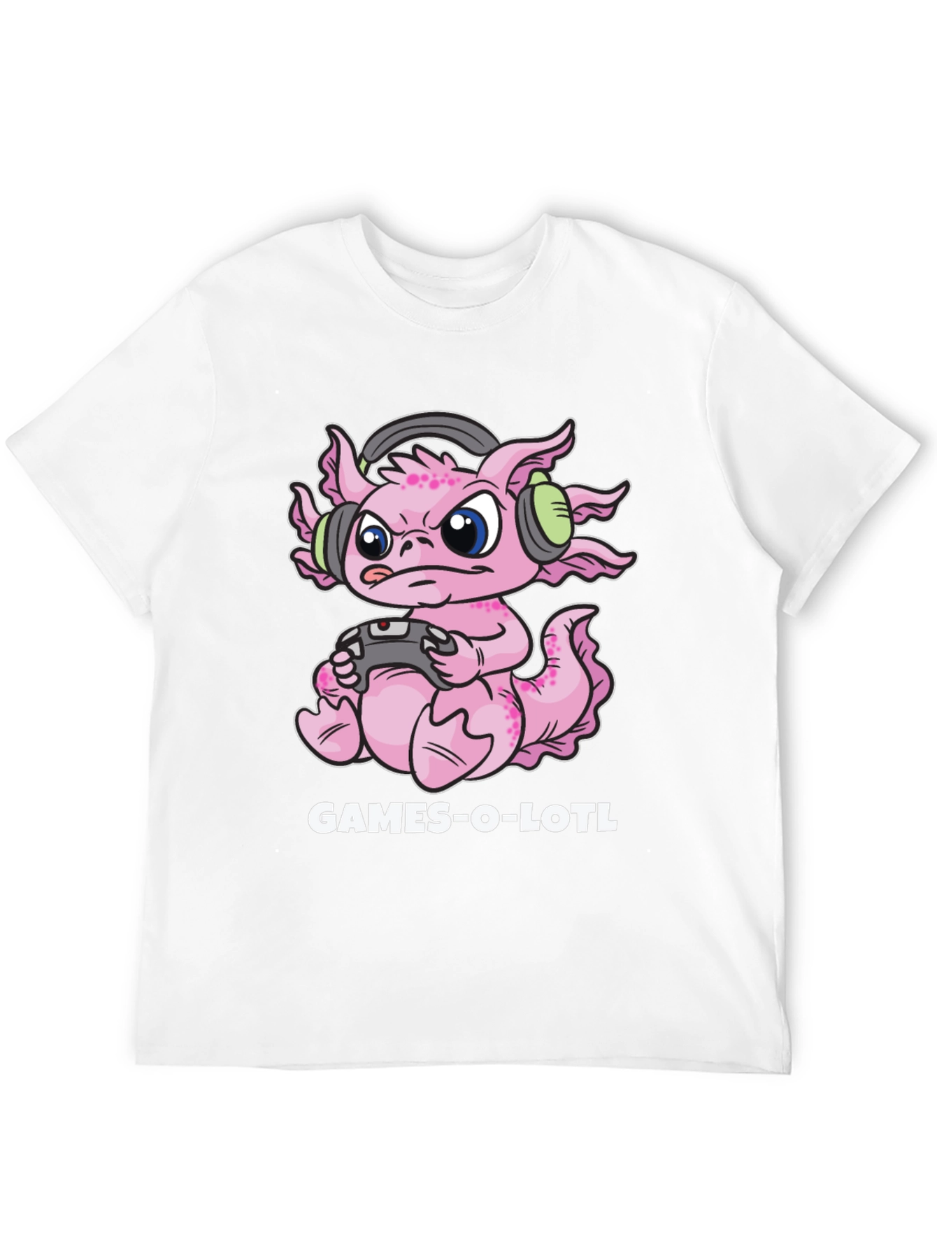 Games-o-lotl Gamer Axolotl Graphic T-Shirt