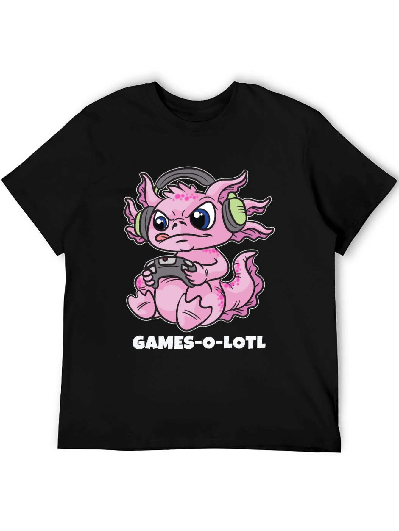 Games-o-lotl Gamer Axolotl Graphic T-Shirt