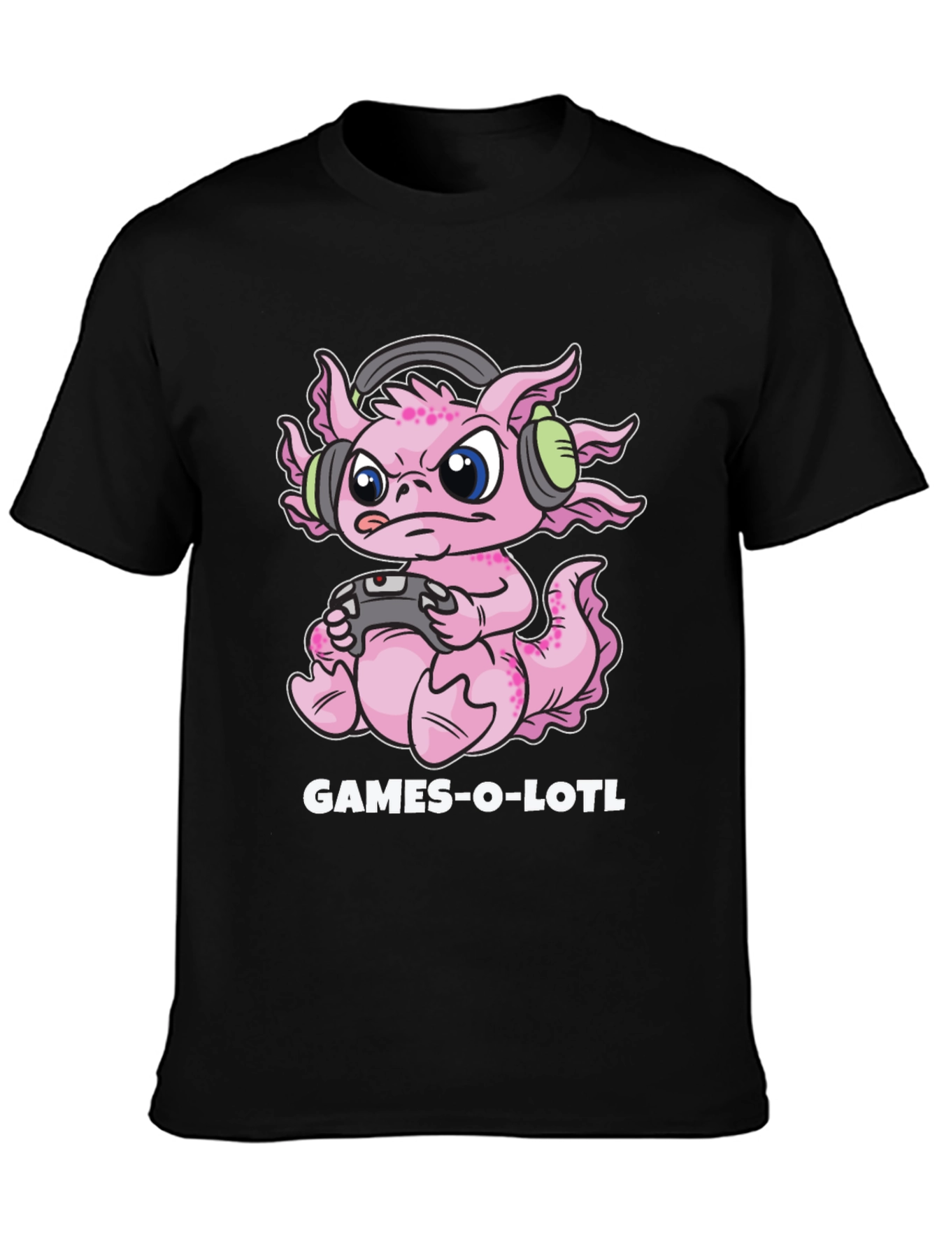 Games-o-lotl Gamer Axolotl Graphic T-Shirt