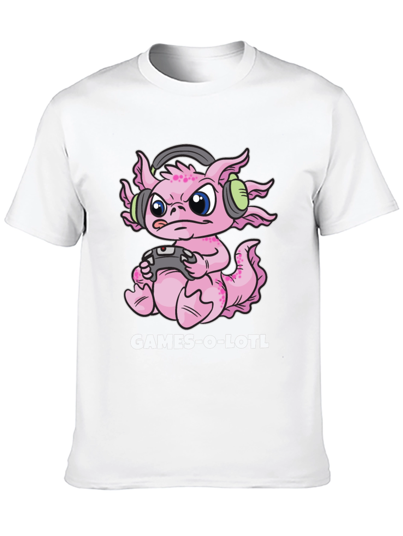 Games-o-lotl Gamer Axolotl Graphic T-Shirt