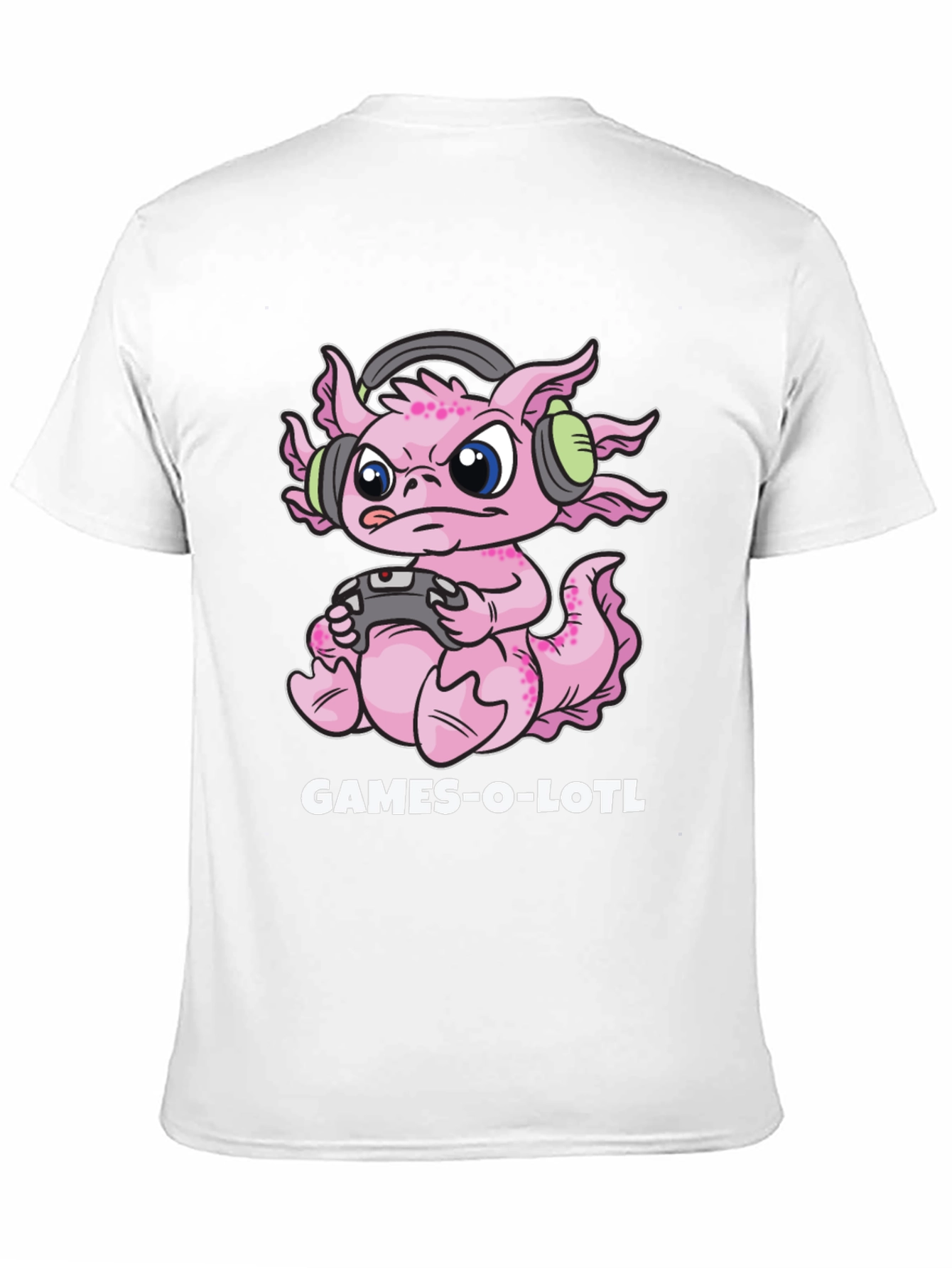 Games-o-lotl Gamer Axolotl Graphic T-Shirt