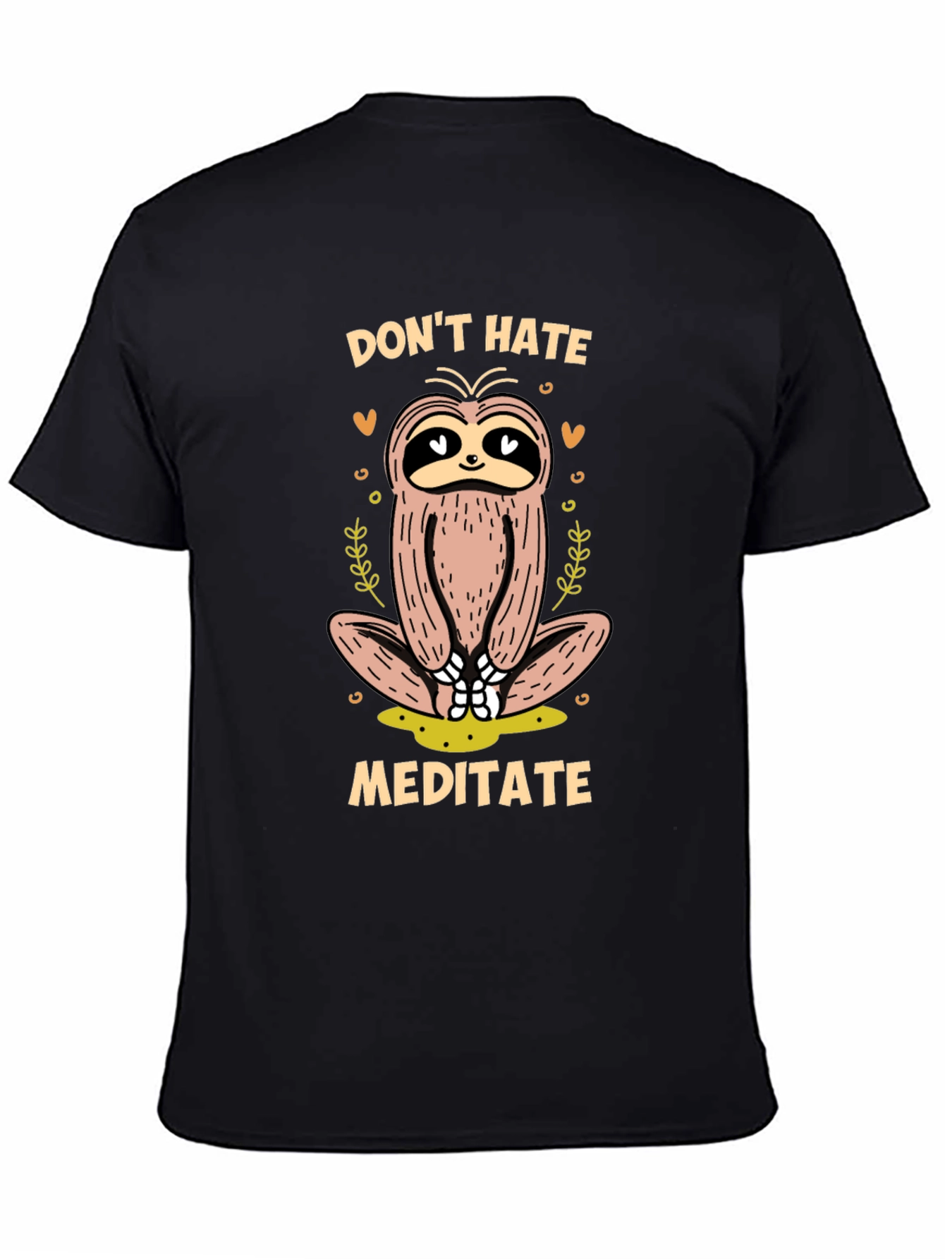 Dont Hate Meditate Sloth Graphic Tee