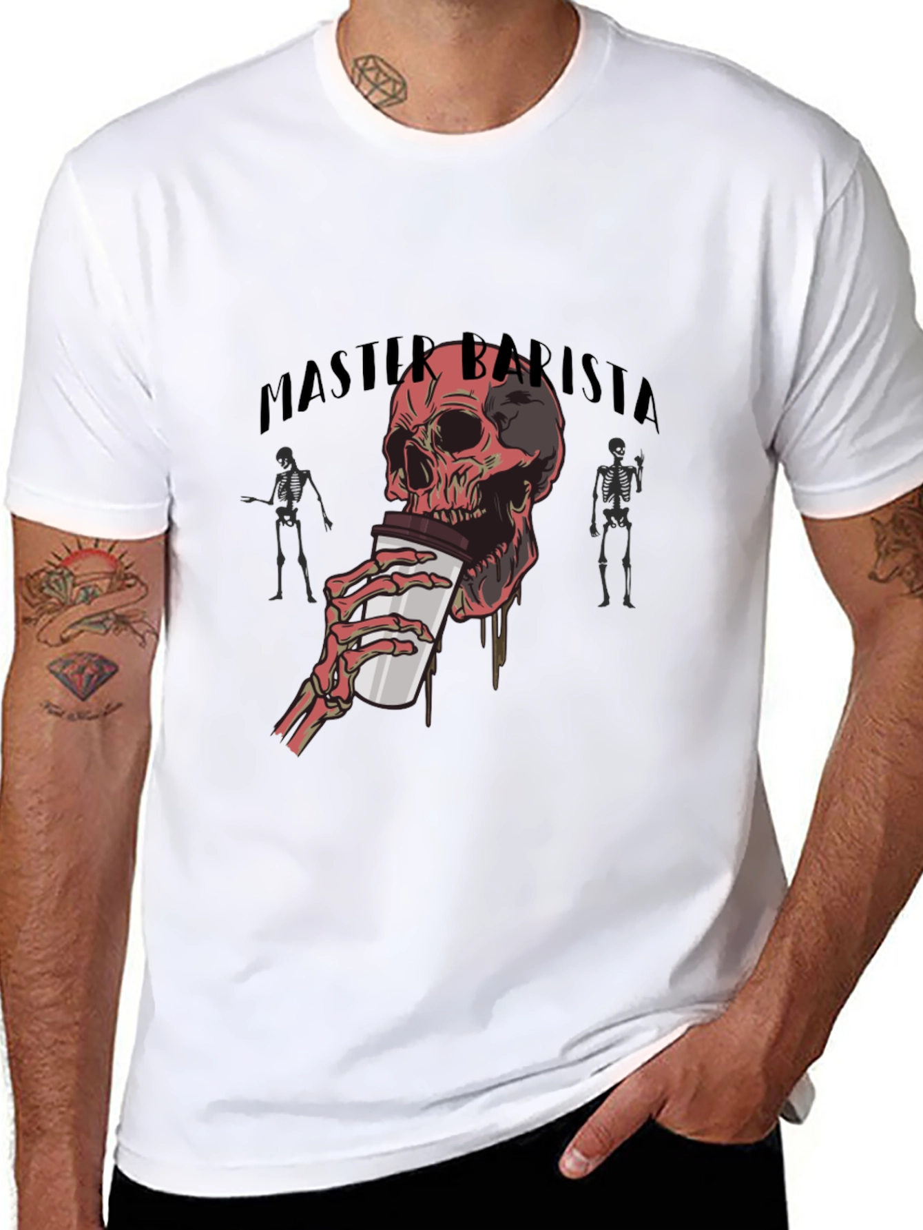 Master Barista Skull Graphic T-Shirt
