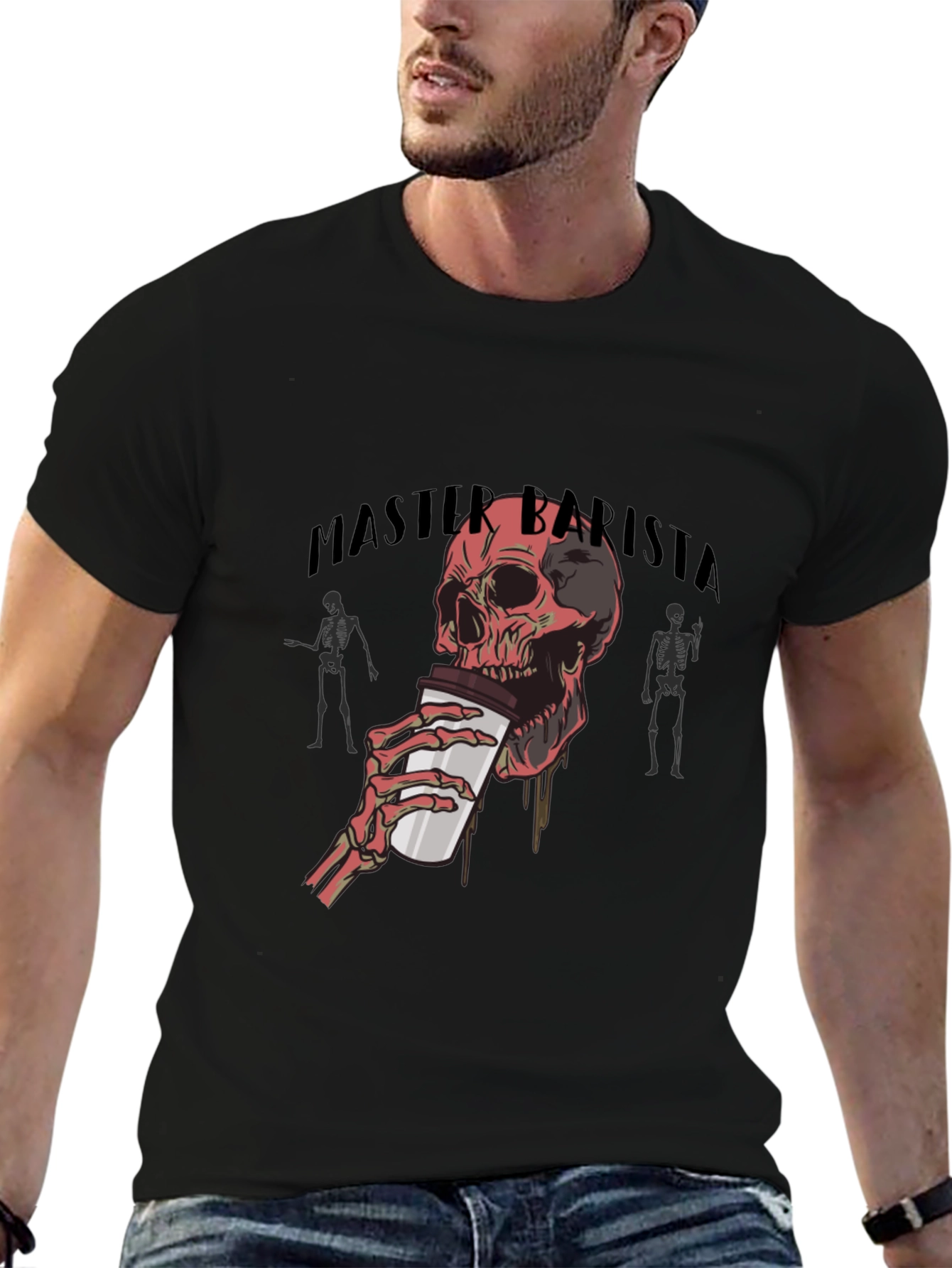 Master Barista Skull Graphic T-Shirt