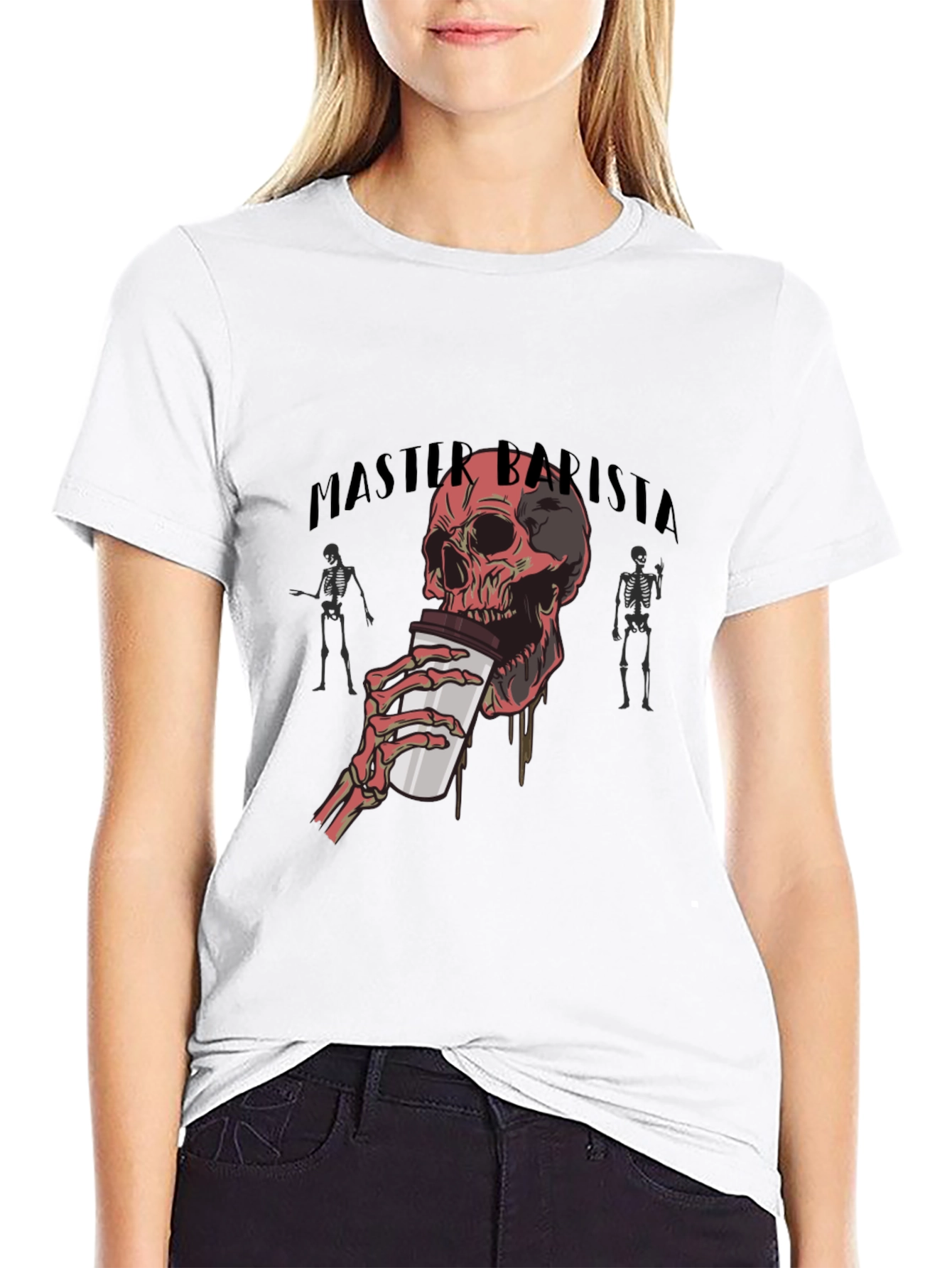 Master Barista Skull Graphic T-Shirt