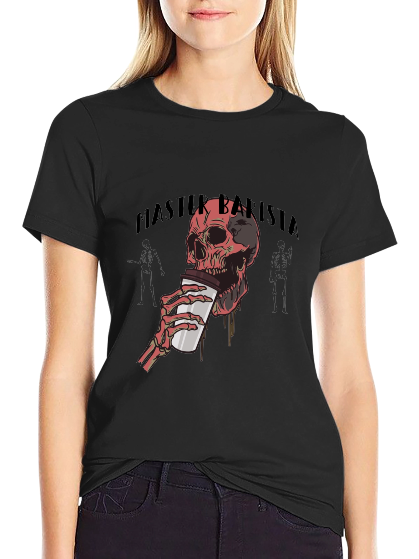 Master Barista Skull Graphic T-Shirt