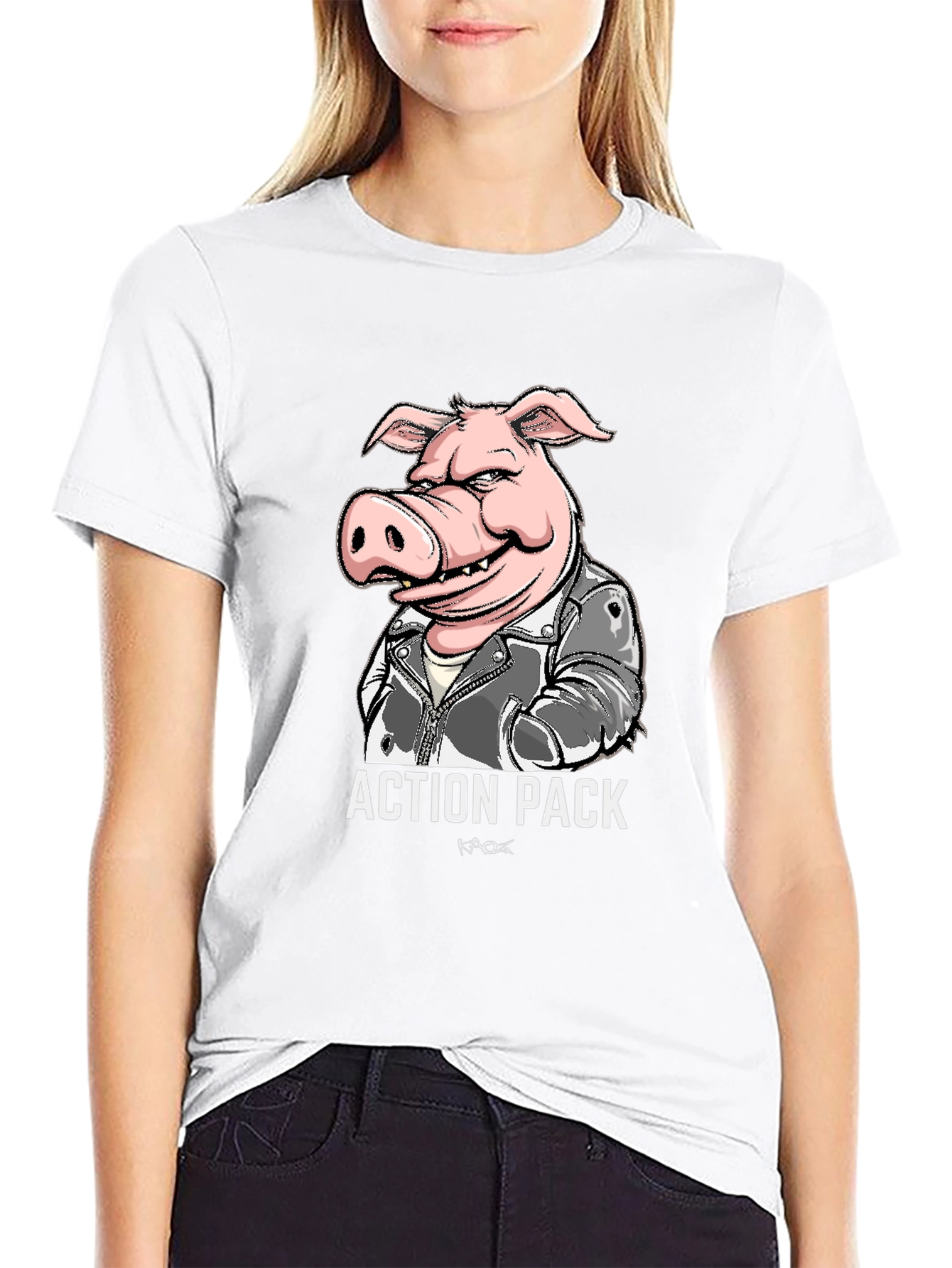 Action Pack Pig Graphic T-Shirt