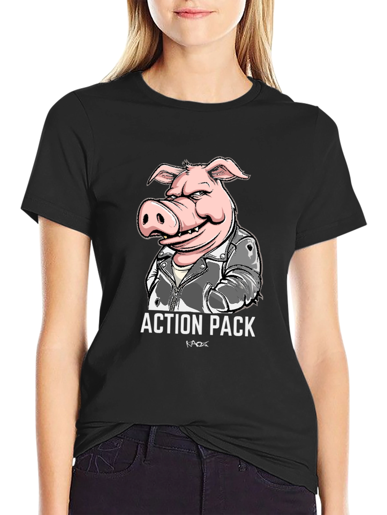 Action Pack Pig Graphic T-Shirt