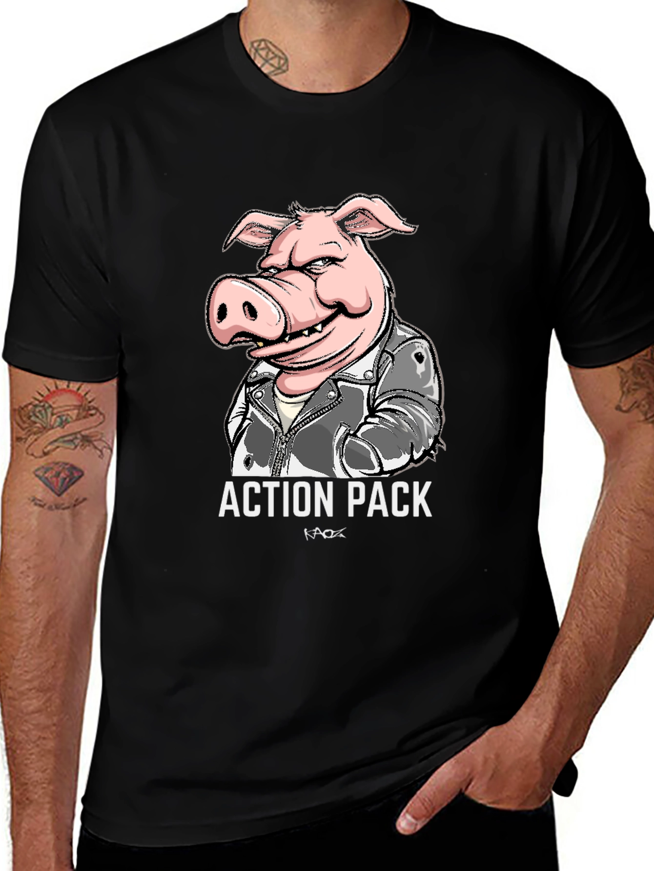 Action Pack Pig Graphic T-Shirt