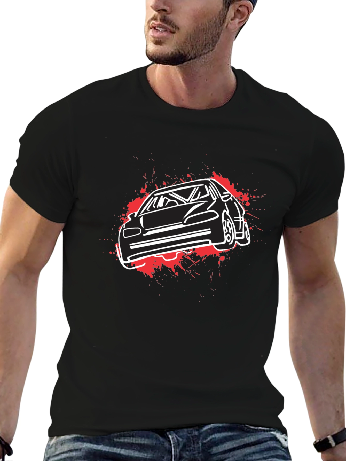Car Graphic T-Shirt - Black
