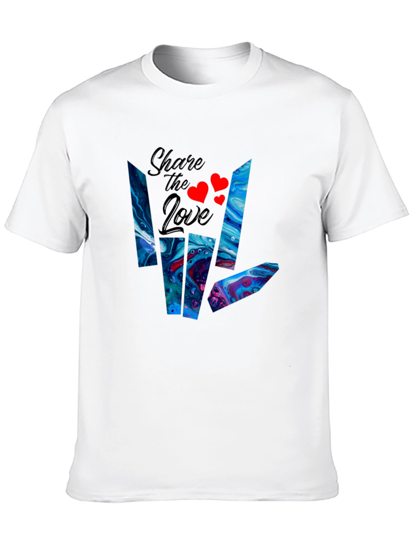 Share the Love Graphic Tee - Casual Black T-Shirt