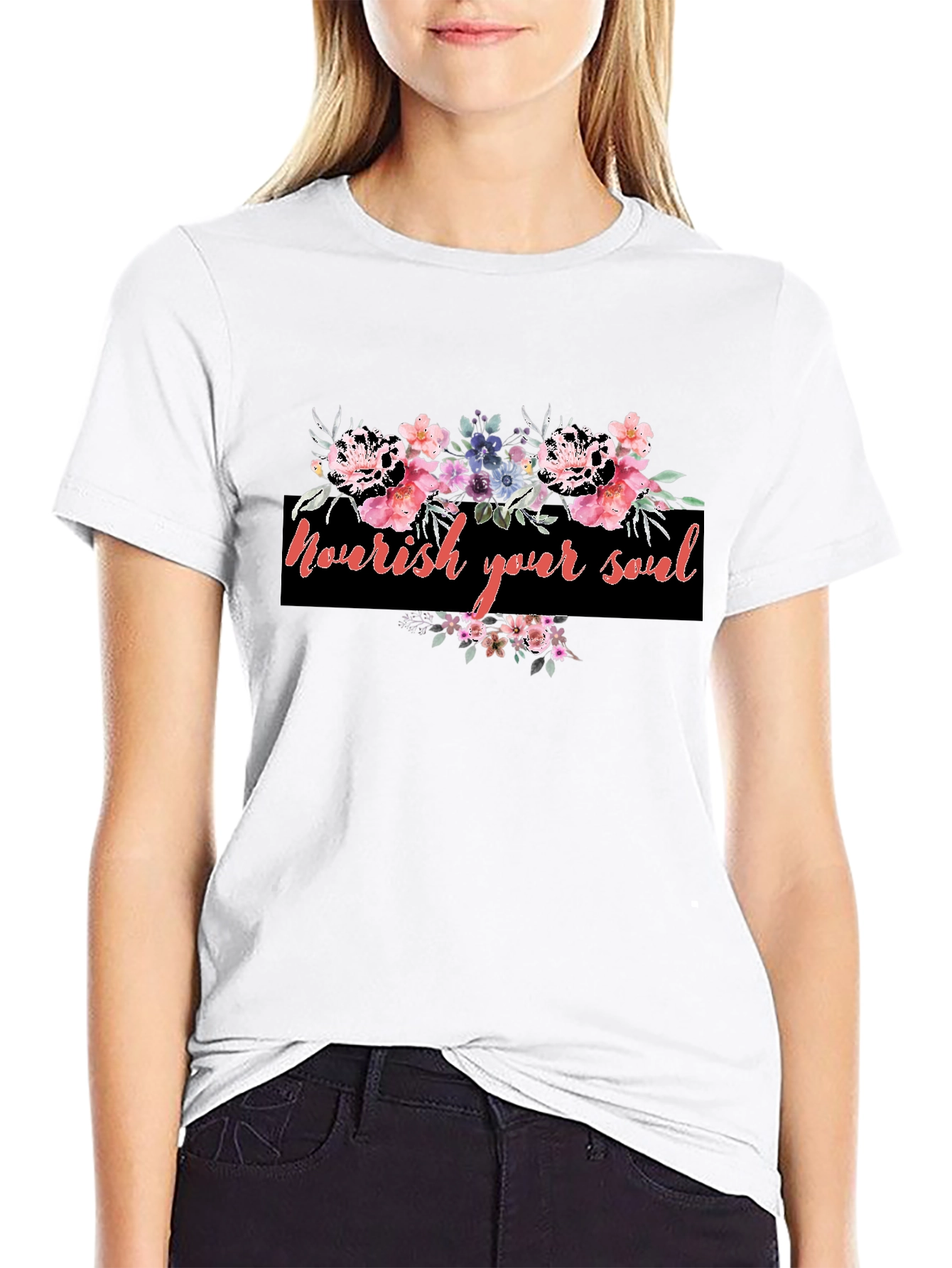 Nourish Your Soul Floral Graphic Tee