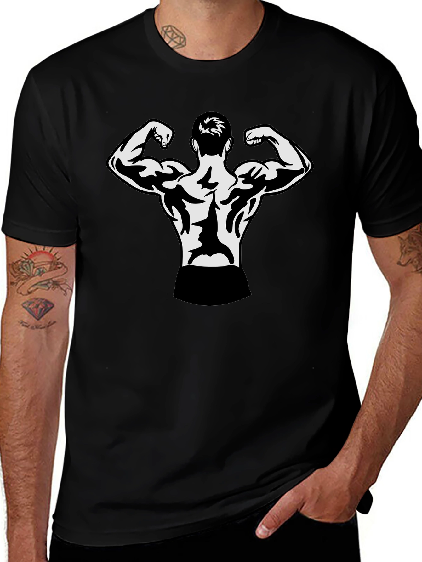 Black Bodybuilder Graphic T-Shirt