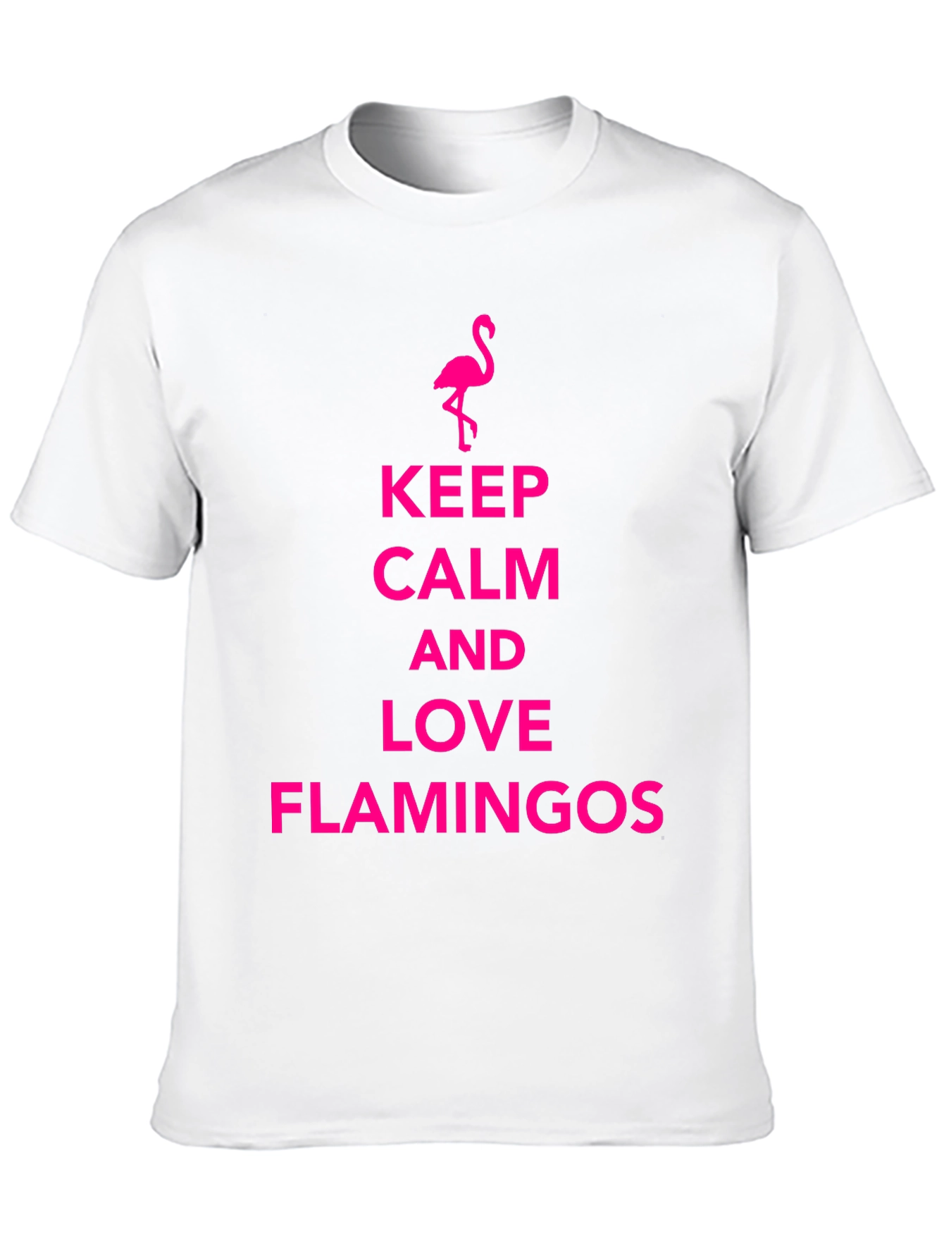 Keep Calm Love Flamingos Black T-Shirt