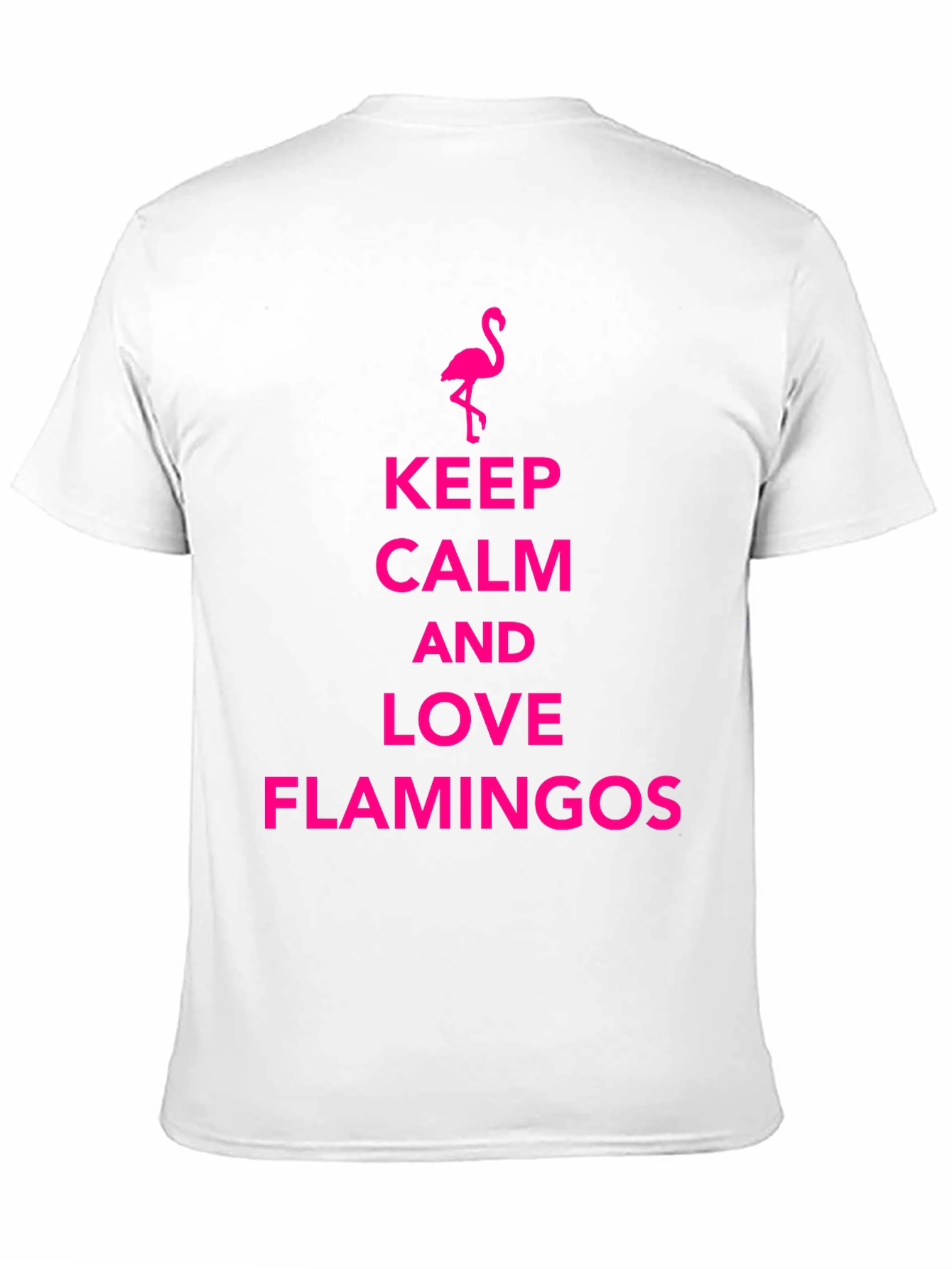 Keep Calm Love Flamingos Black T-Shirt