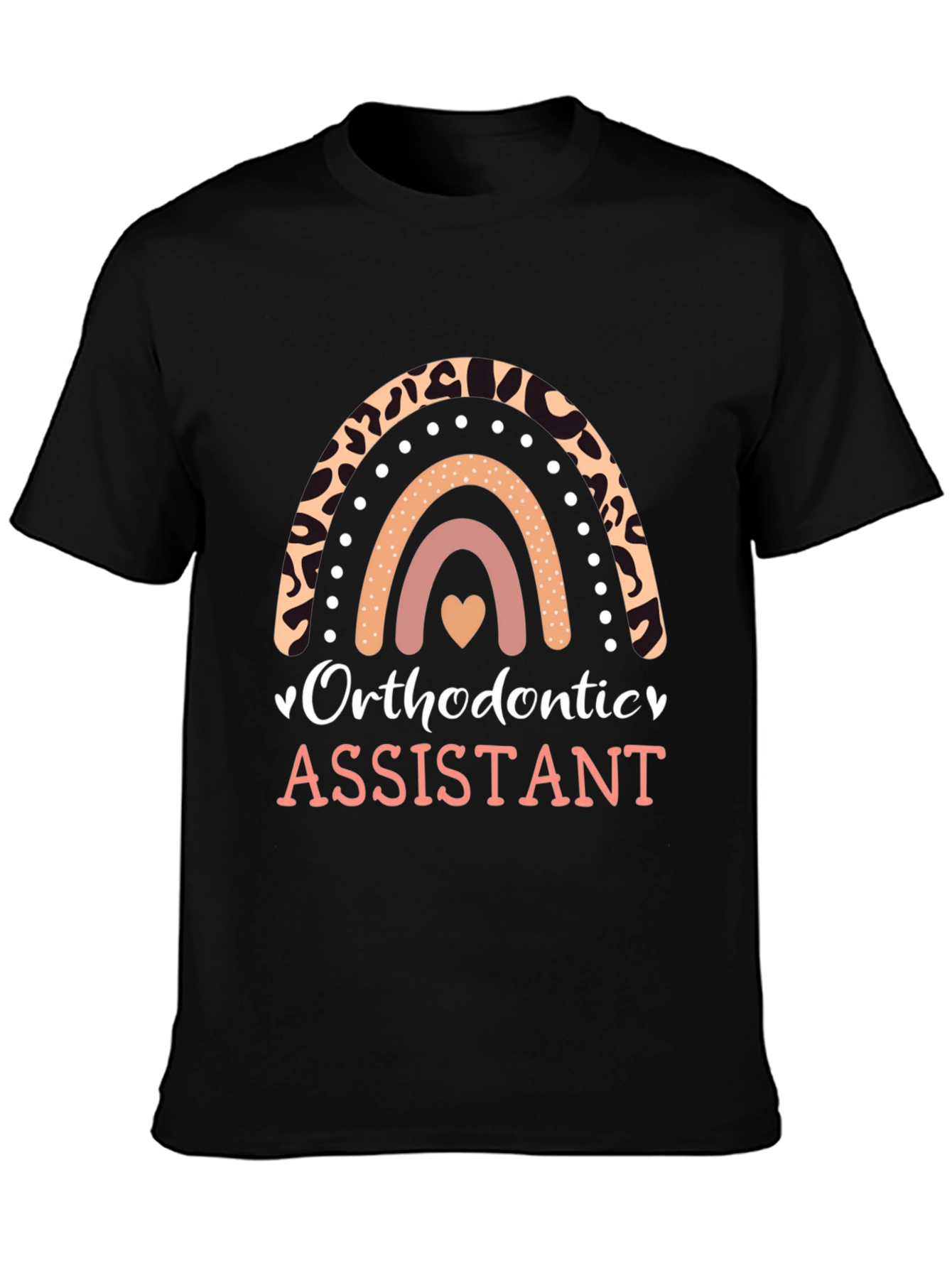 Orthodontic Assistant Rainbow Leopard Print T-Shirt