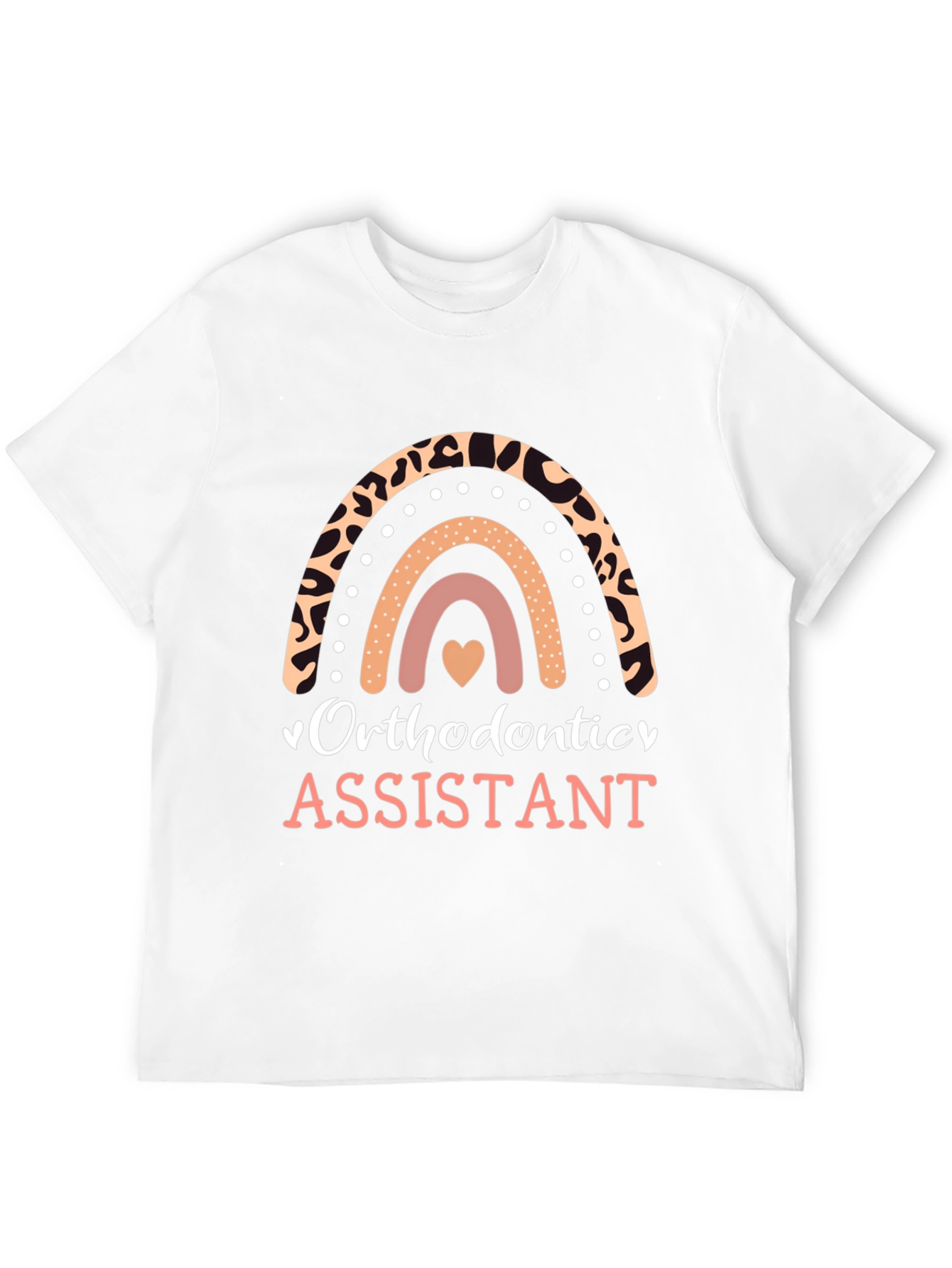 Orthodontic Assistant Rainbow Leopard Print T-Shirt