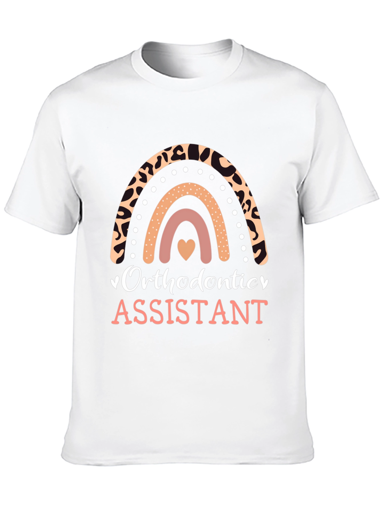 Orthodontic Assistant Rainbow Leopard Print T-Shirt