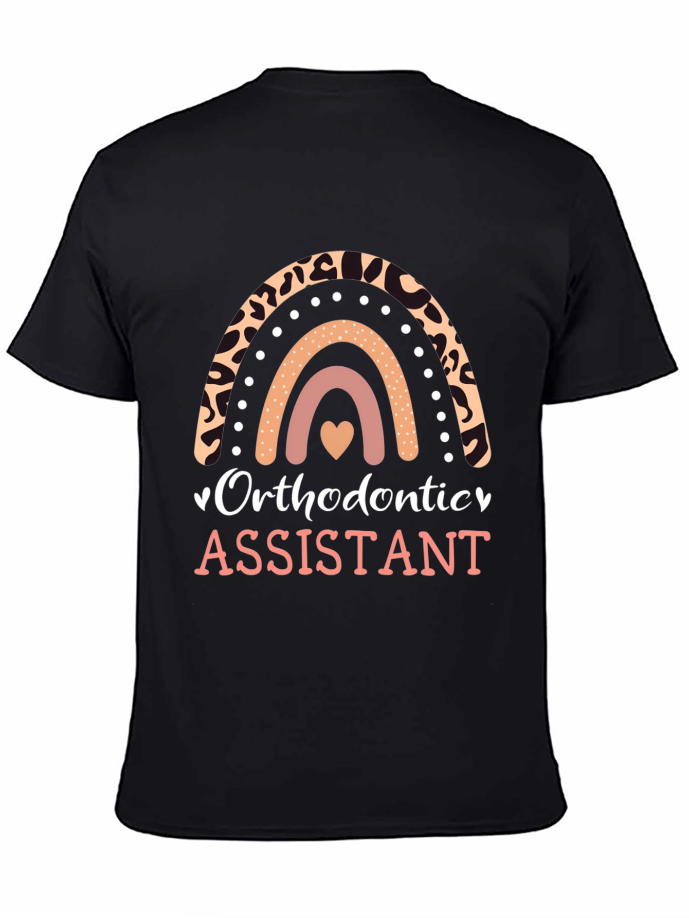 Orthodontic Assistant Rainbow Leopard Print T-Shirt