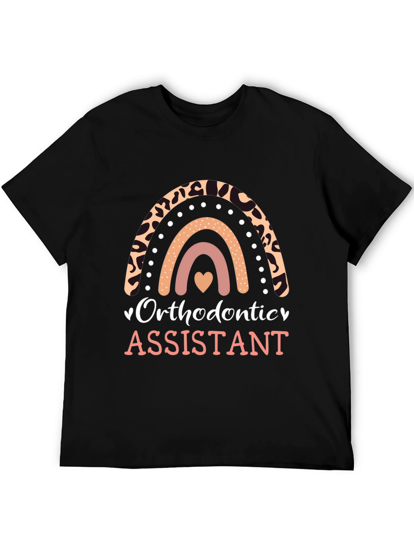 Orthodontic Assistant Rainbow Leopard Print T-Shirt