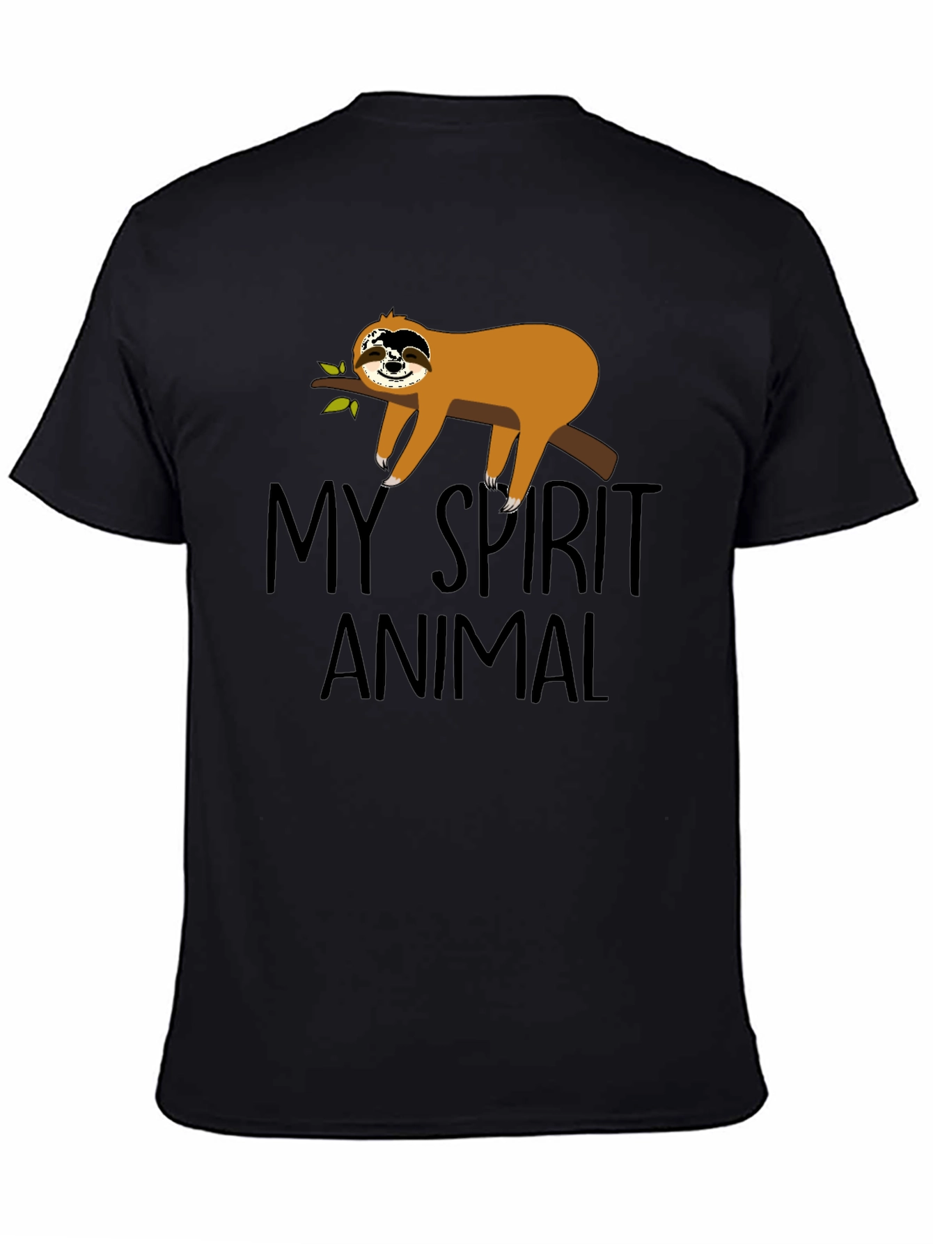 My Spirit Animal Sloth Black T-Shirt