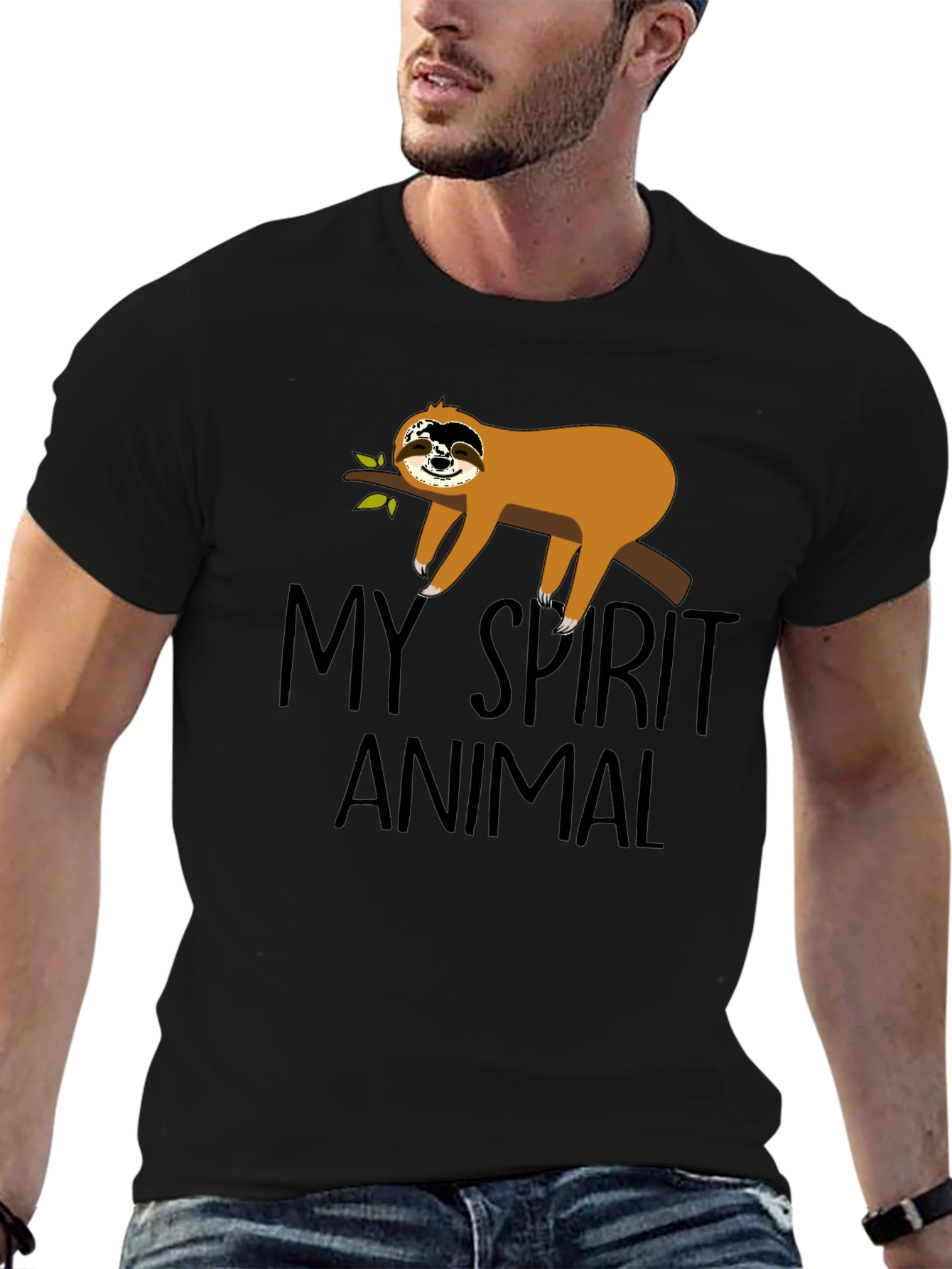 My Spirit Animal Sloth Black T-Shirt