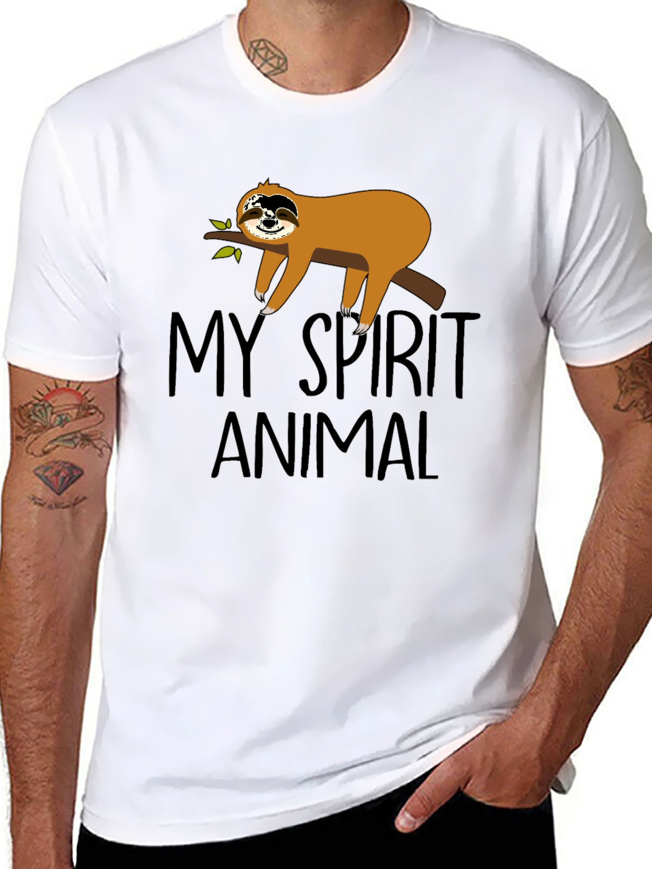 My Spirit Animal Sloth Black T-Shirt