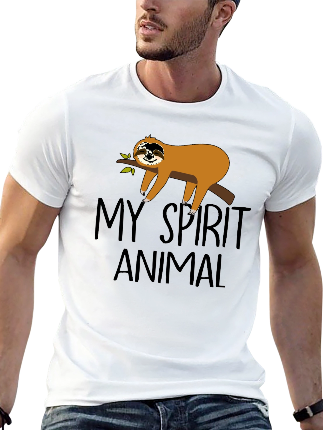 My Spirit Animal Sloth Black T-Shirt