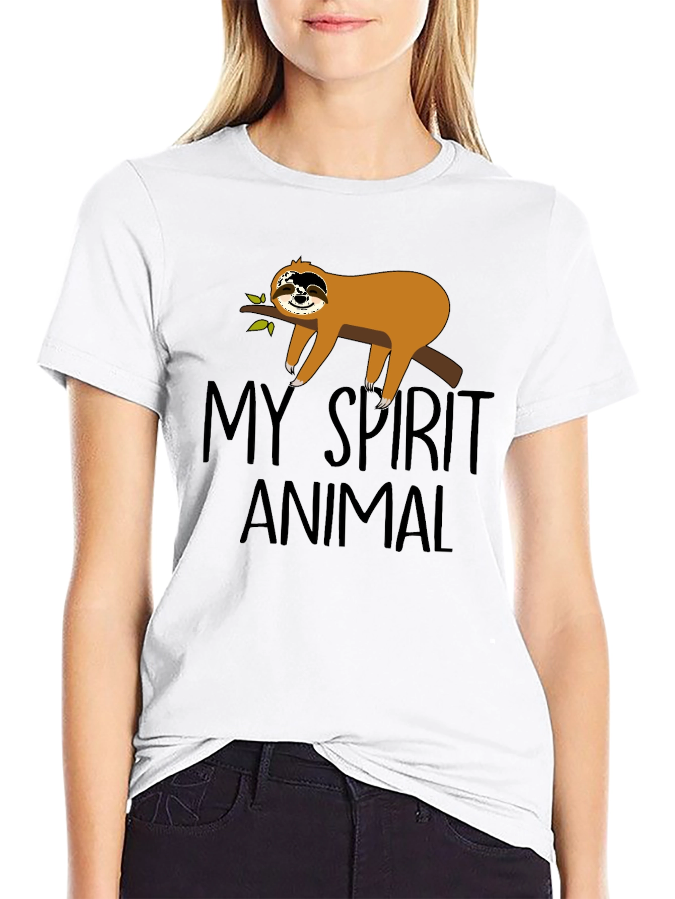 My Spirit Animal Sloth Black T-Shirt